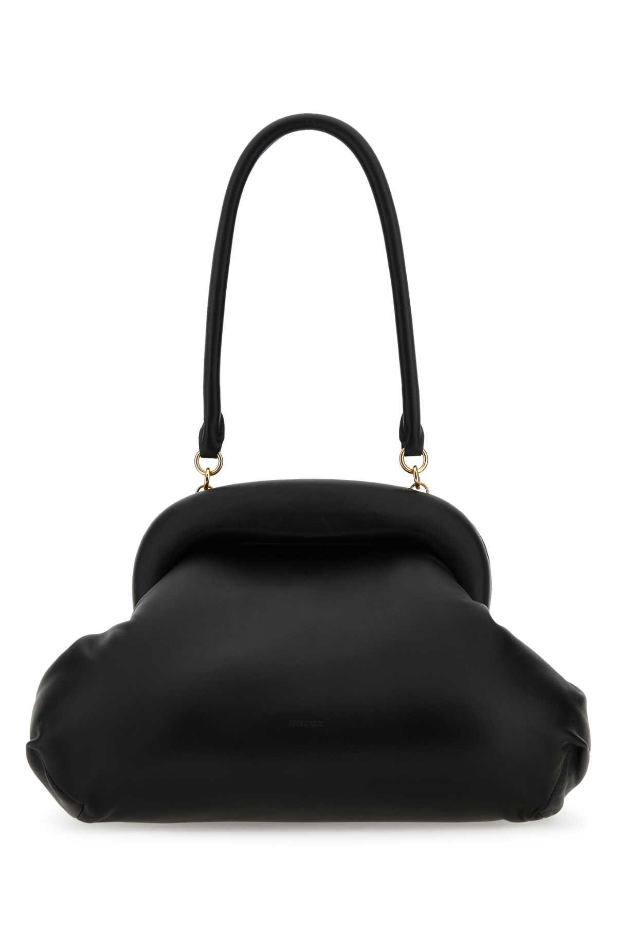 SPORTMAX Black Nappa Leather Sansa Clutch