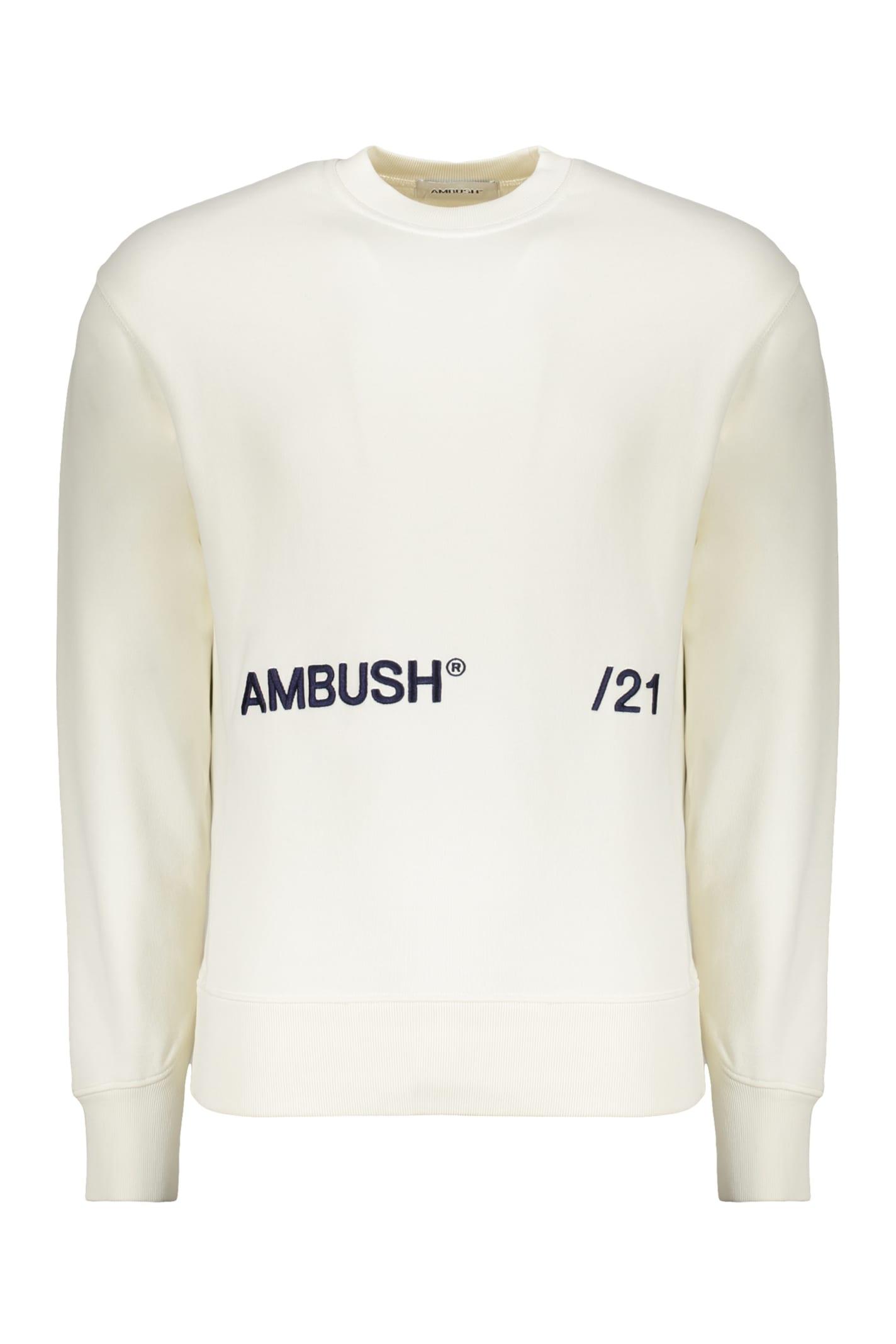 AMBUSH Logo Embroidered Cotton Sweatshirt