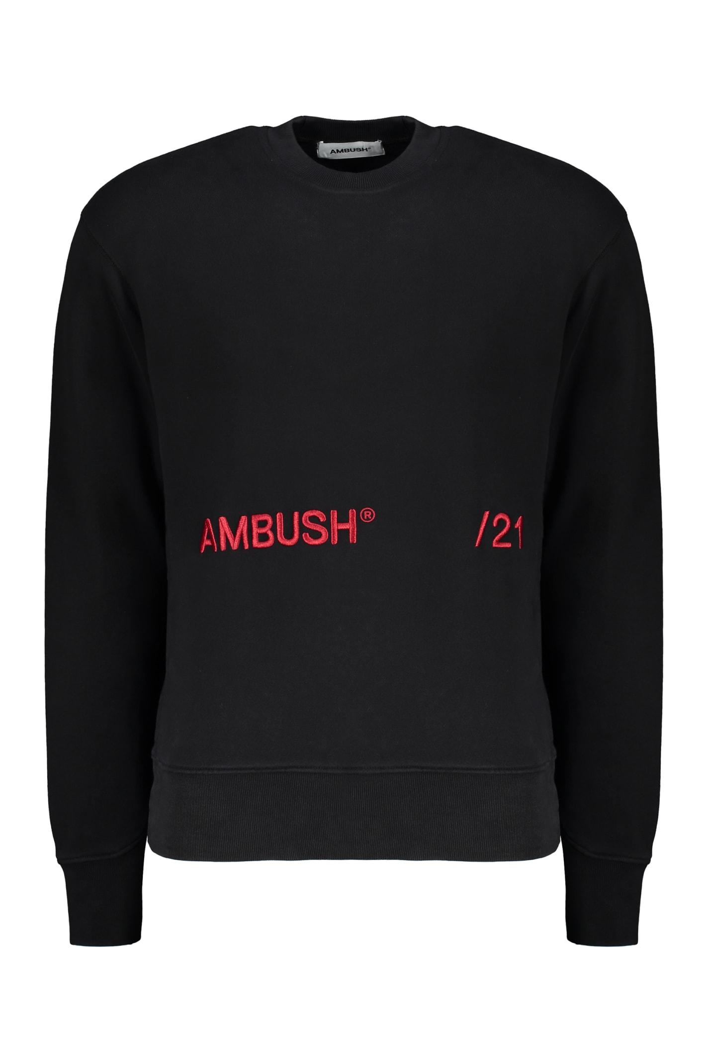 AMBUSH Logo Embroidered Cotton Sweatshirt
