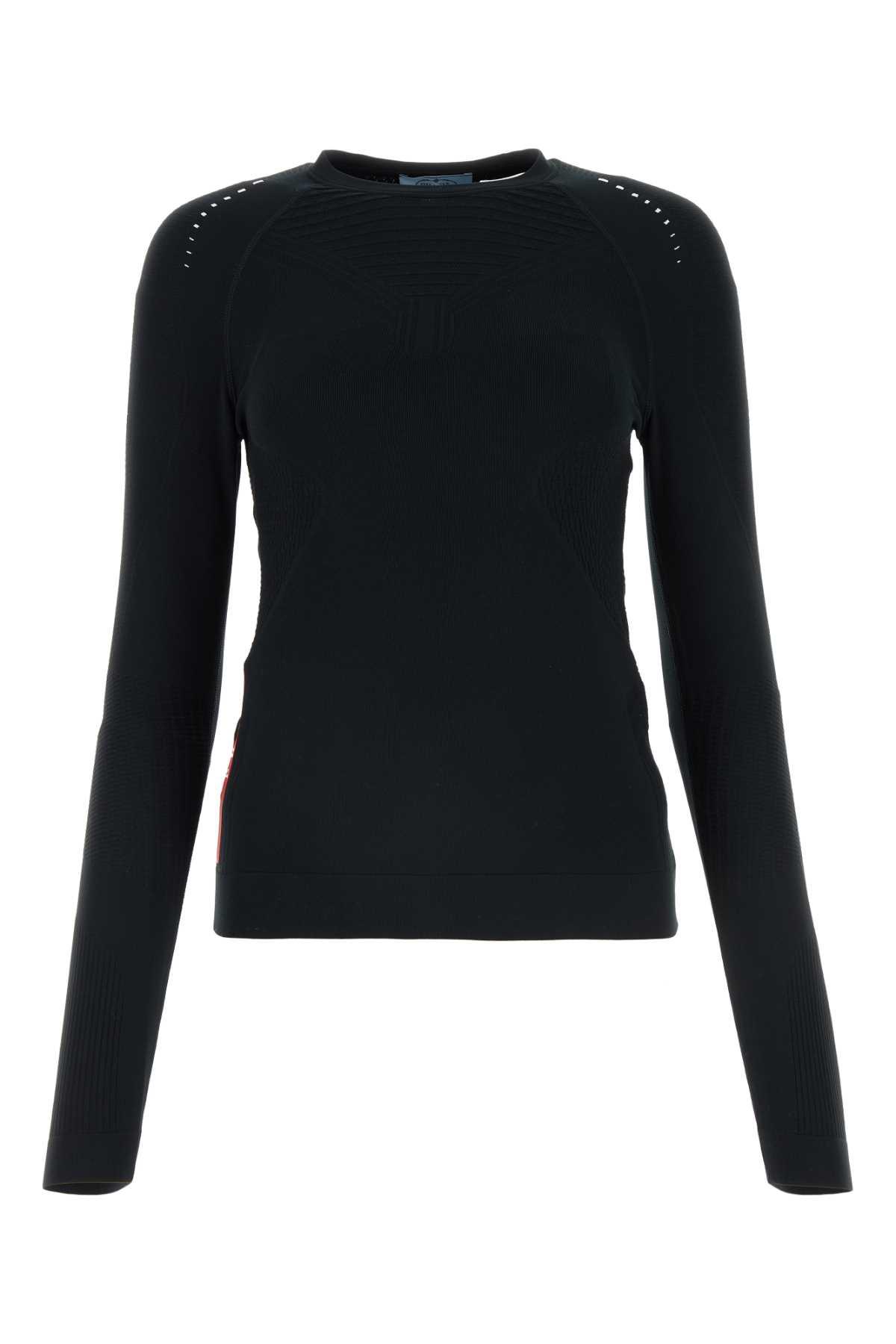 Prada Black Tech Fabric T-shirt