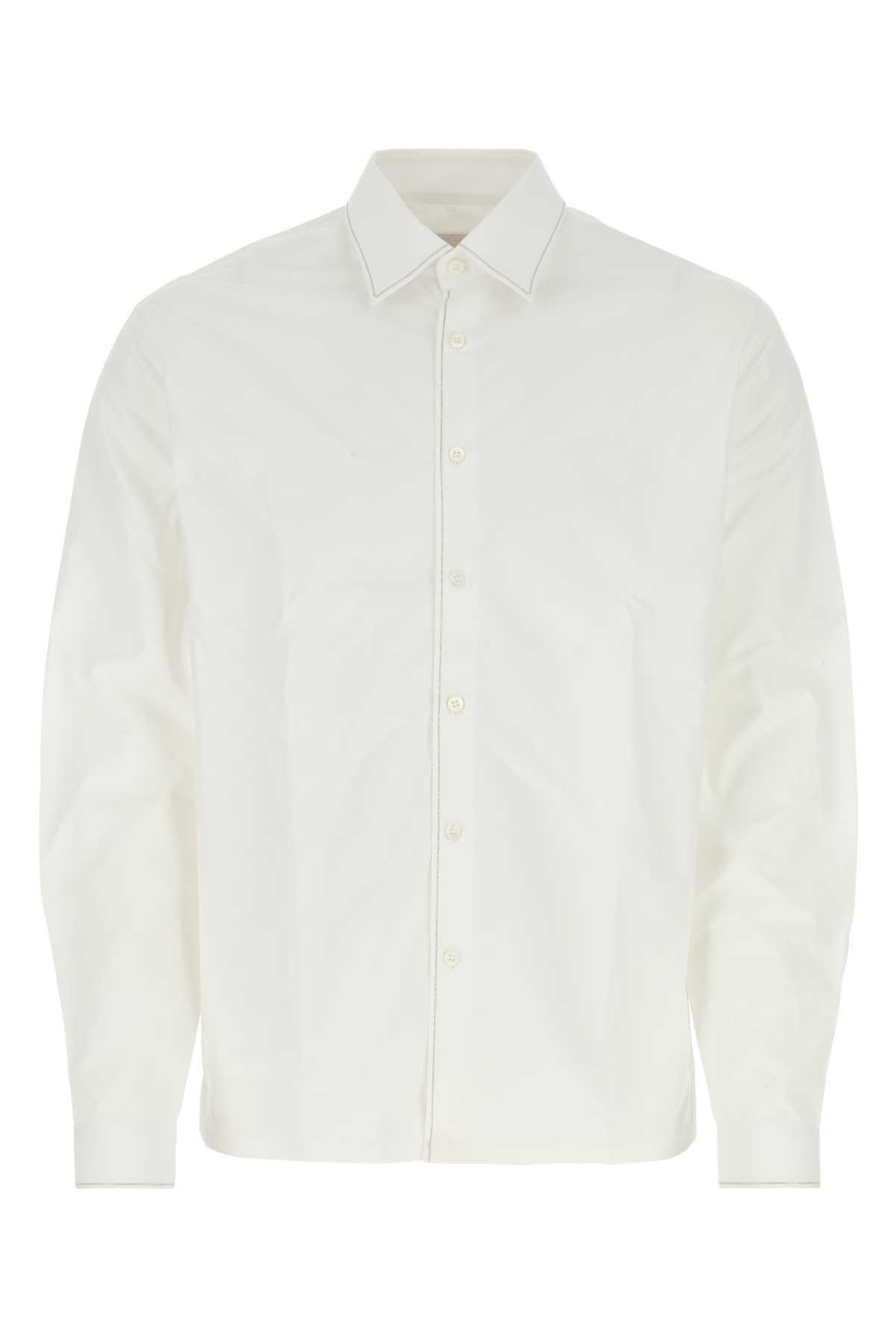 Prada White Poplin Shirt