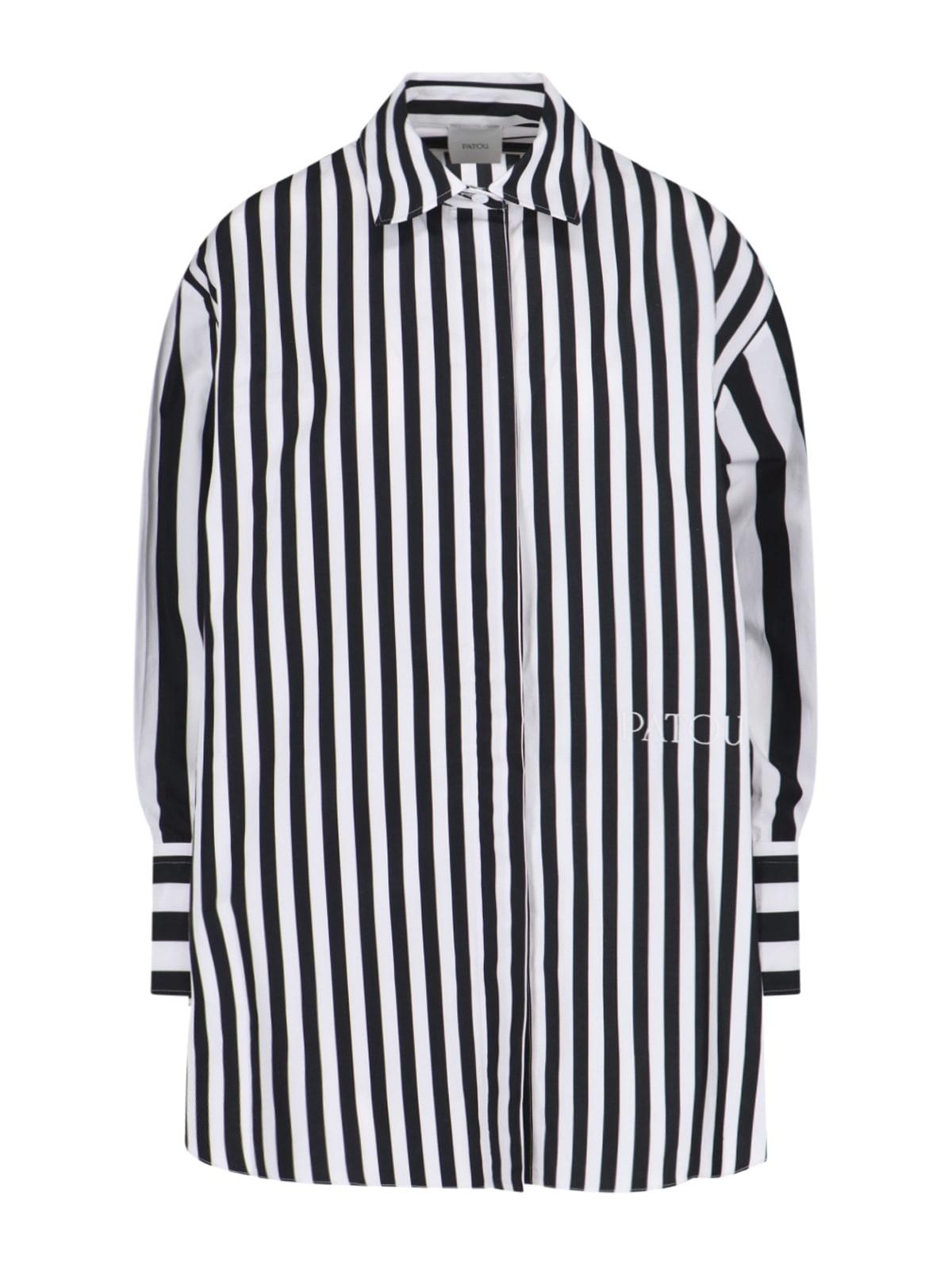 Patou Striped Cotton Shirtdress