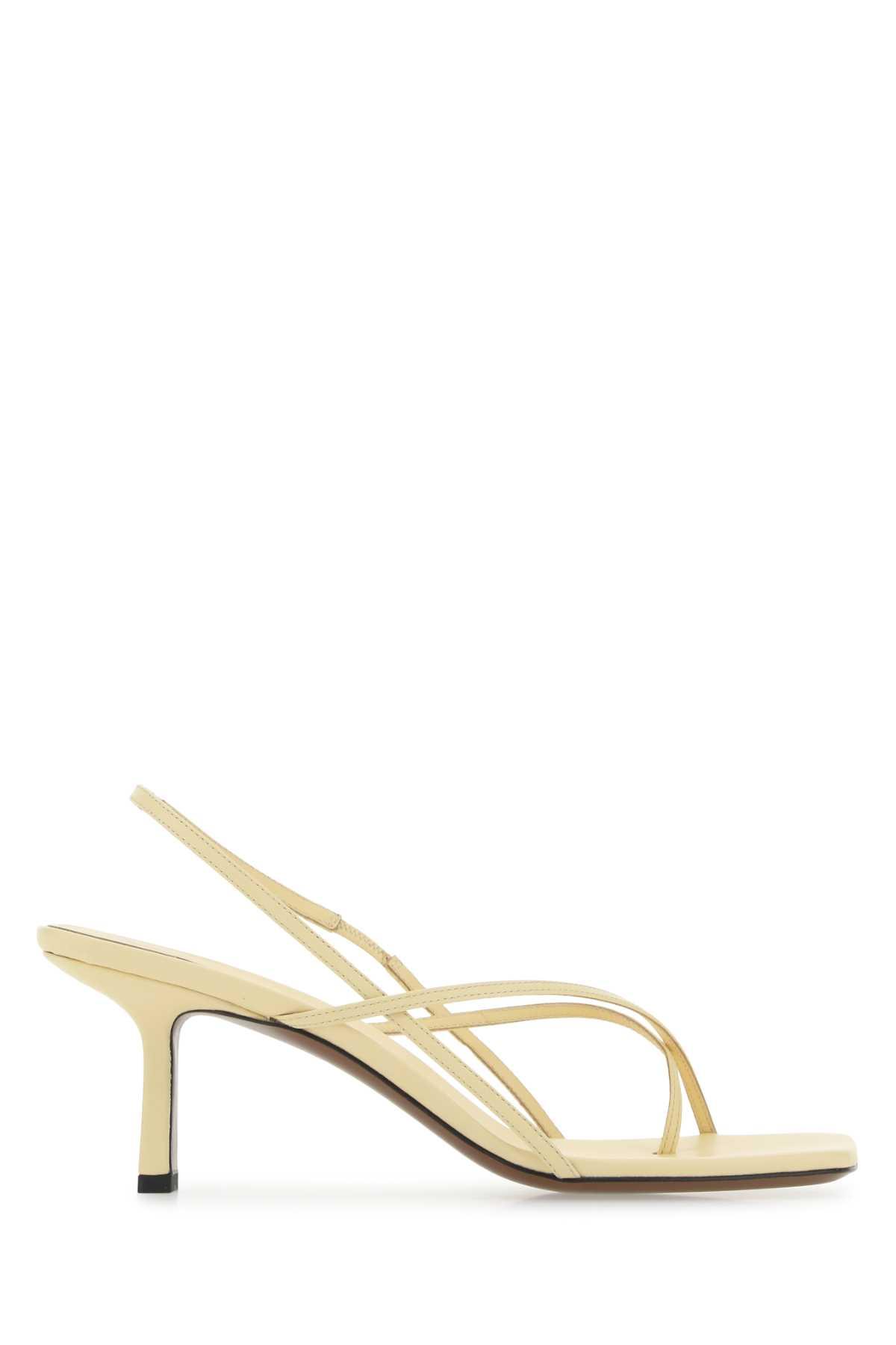 NEOUS Cream Leather Shamali Sandals
