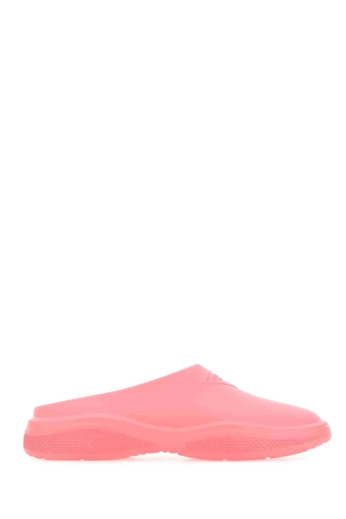Prada Dark Pink Rubber Slippers