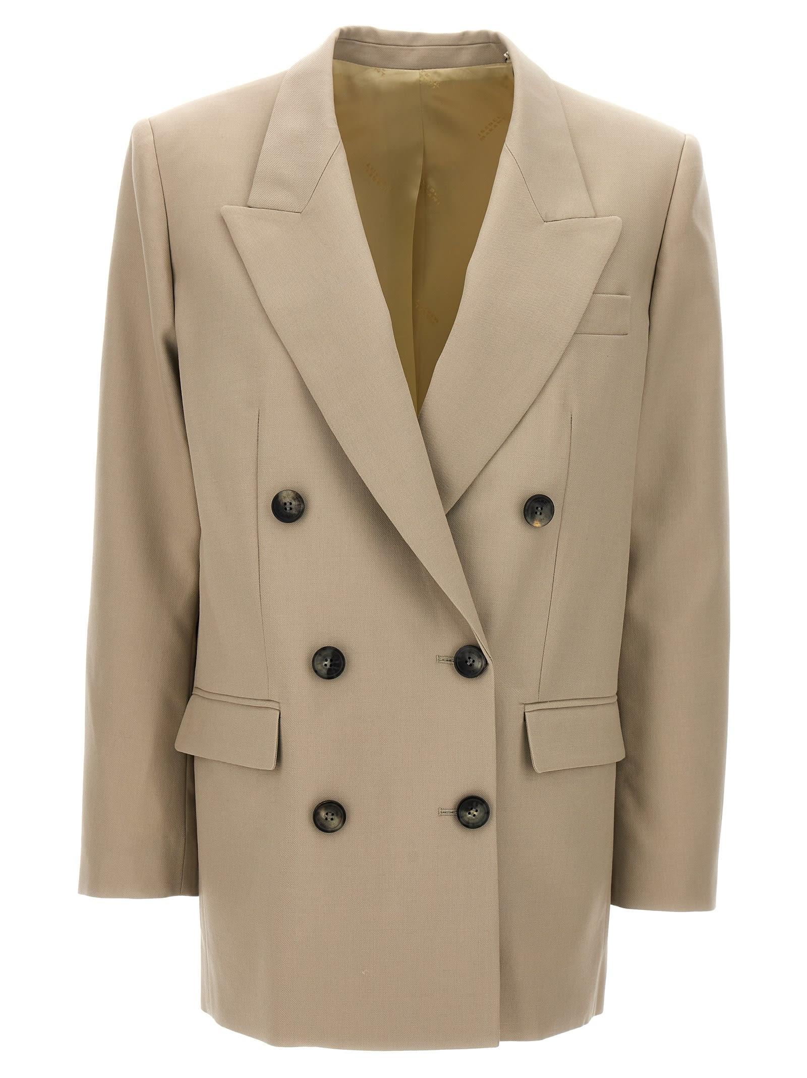 Isabel Marant Women's Sand Wool Nevimea Blazer