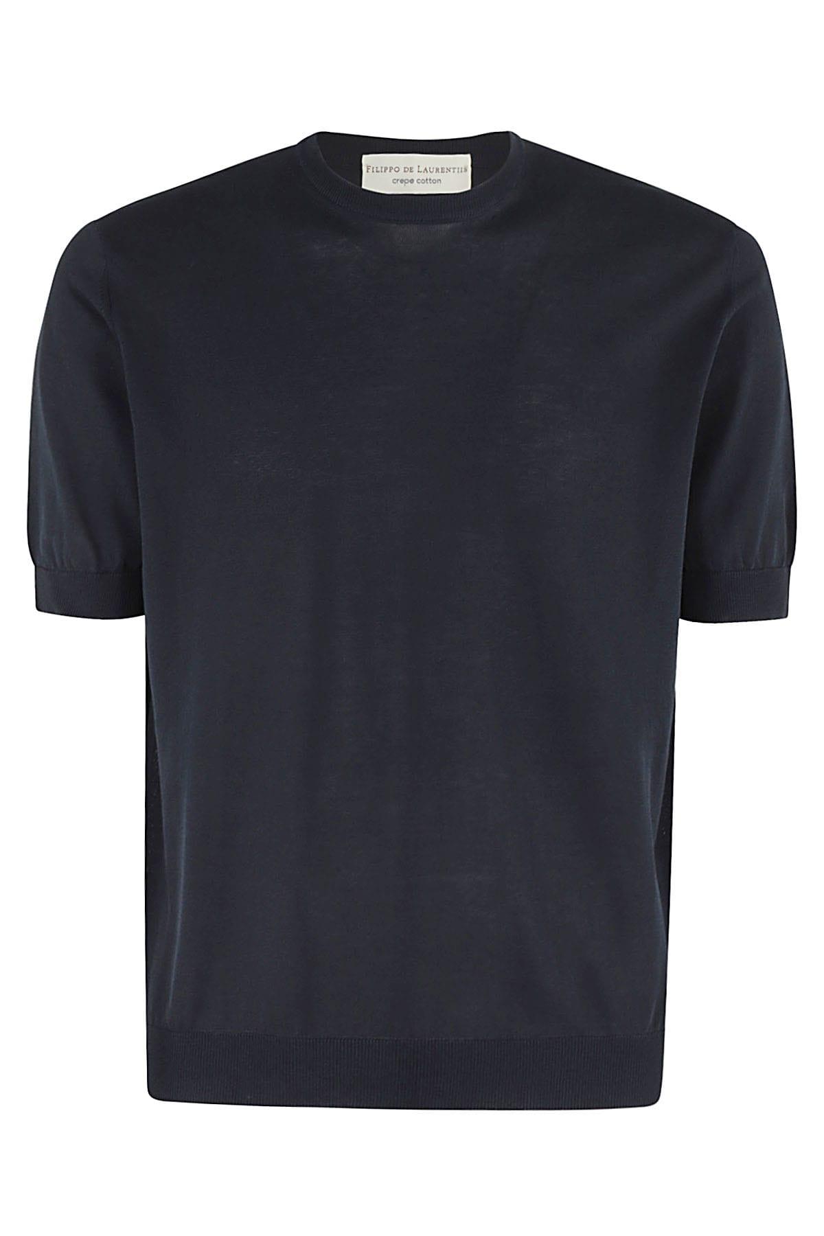 Filippo De Laurentiis G. Collo Crepe Delave T-Shirt