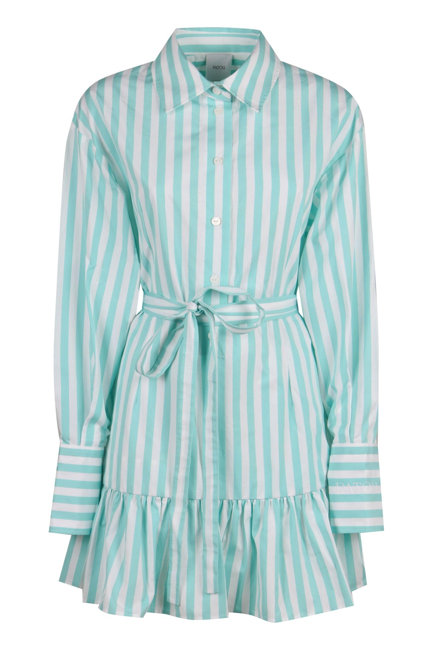 Patou Striped Cotton Shirtdress
