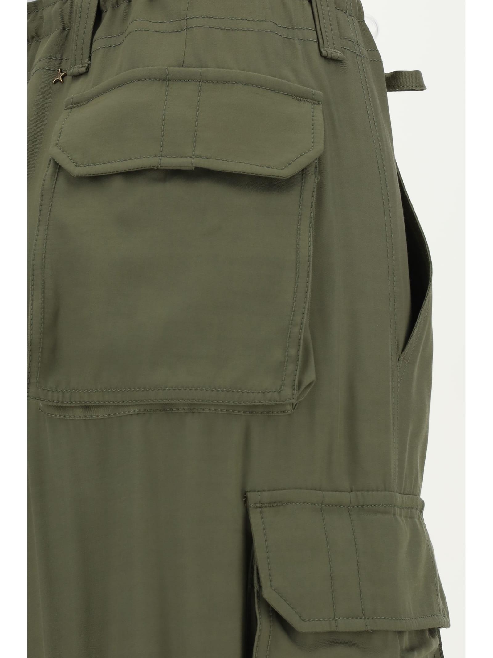 Golden Goose Women's Cargo Trousers in Green