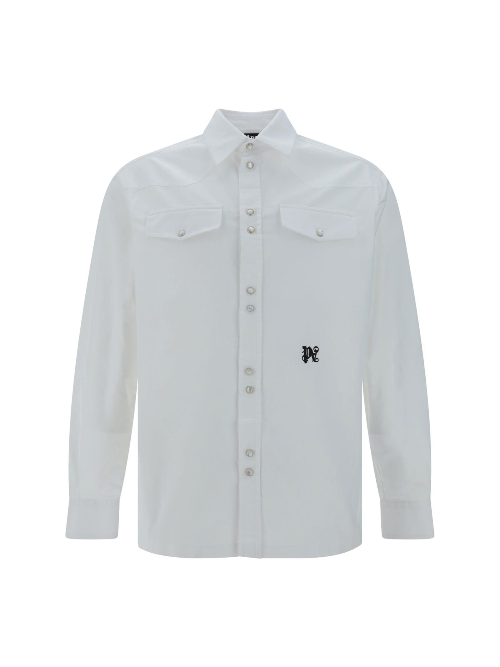 Palm Angels Cotton Shirt With Logo
