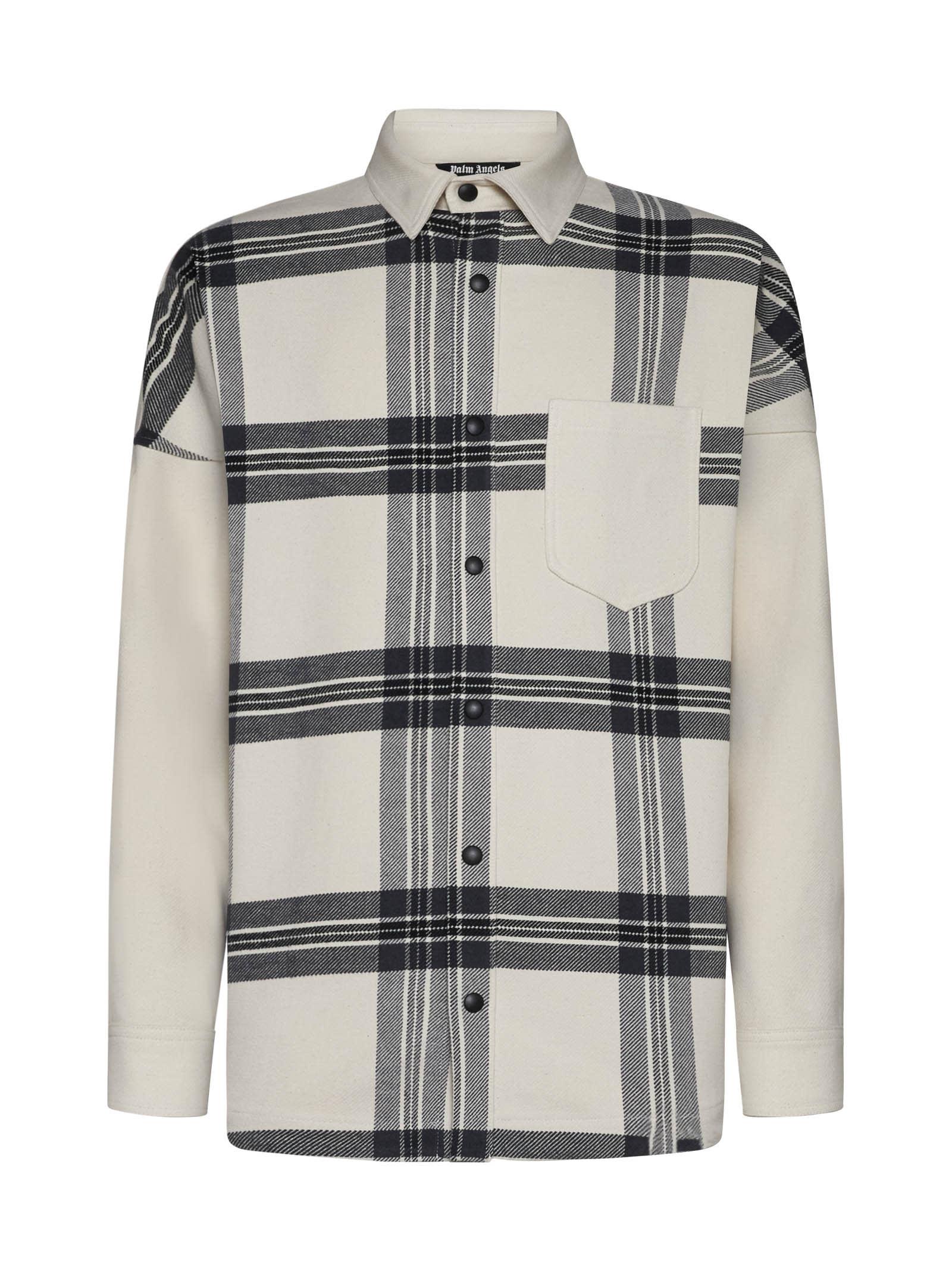 Palm Angels Back Logo Check Overshirt