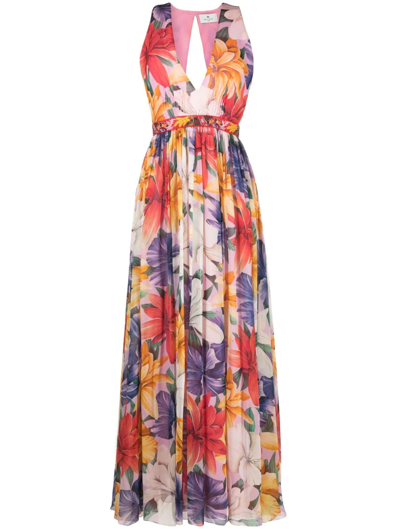 Etro Floral-print Silk Dress