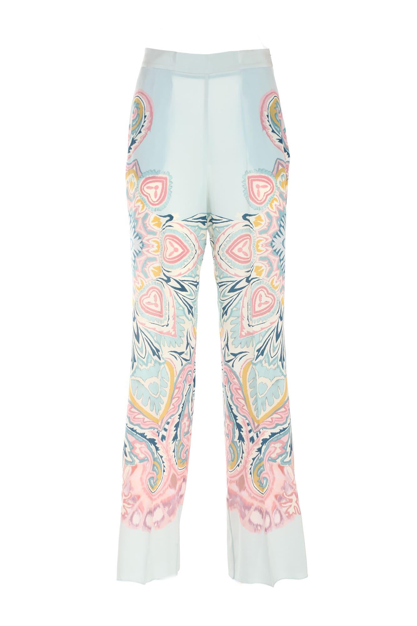 Etro Printed Silk Trousers