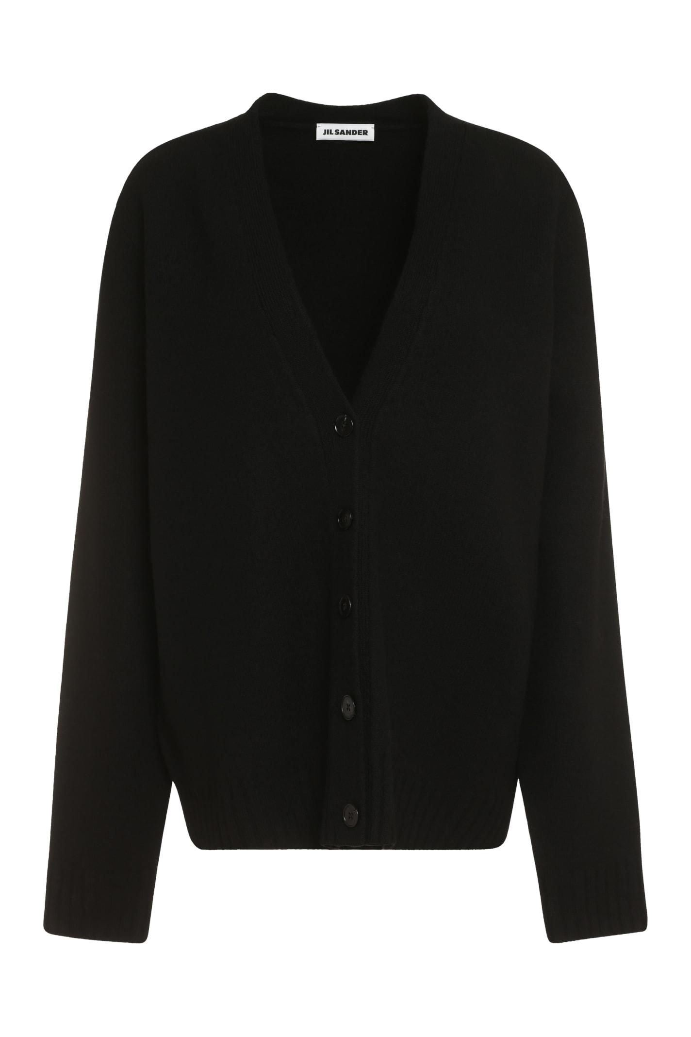 Jil Sander Women's Wool Cardigan in Black