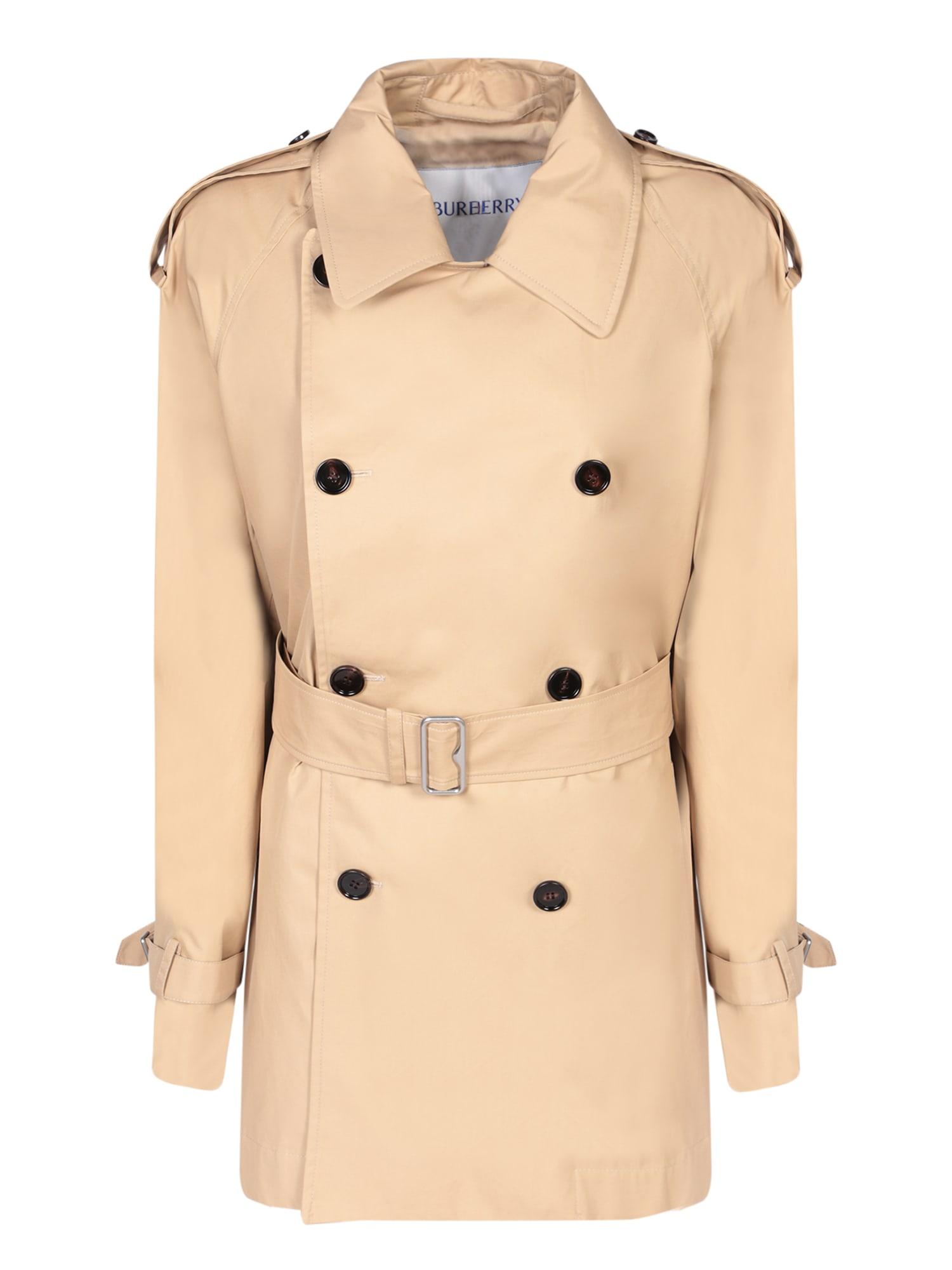 Burberry Women's Cotton Trench Coat in Beige