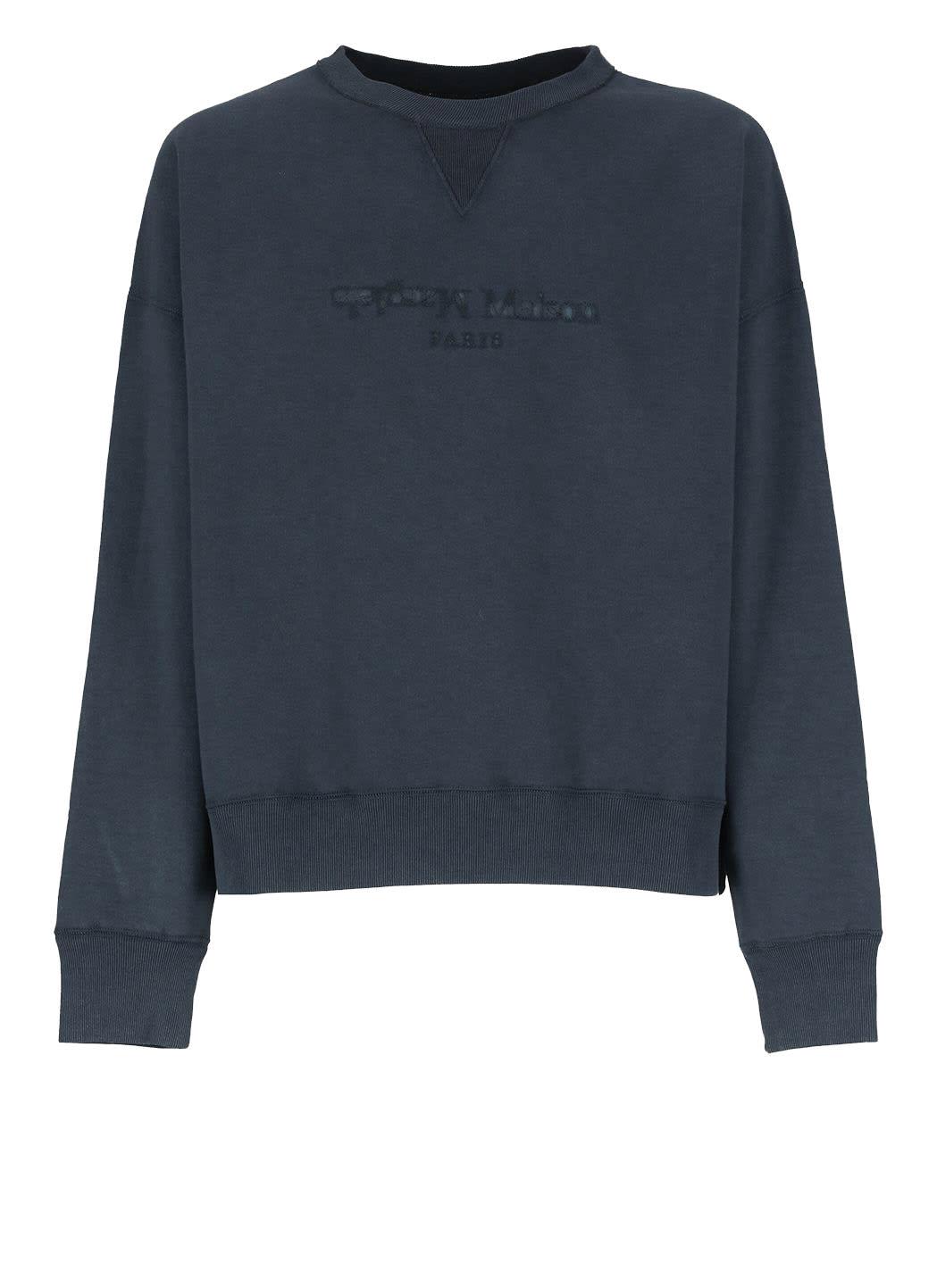 Maison Margiela Crew-neck Sweatshirt With Reverse Logo