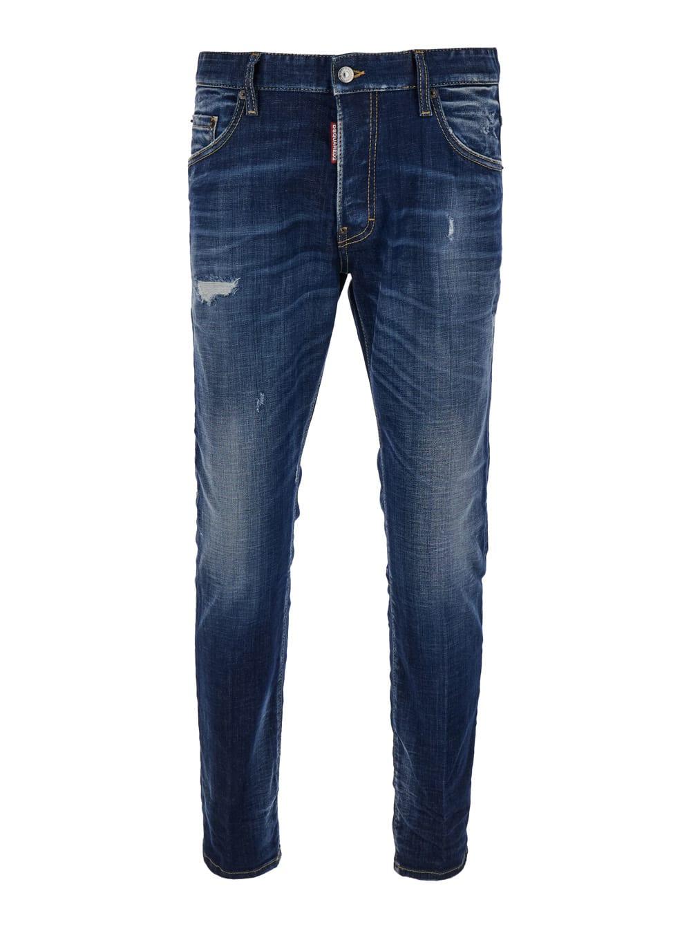Dsquared2 Men's Pants 5 Pockets in Navy Blue