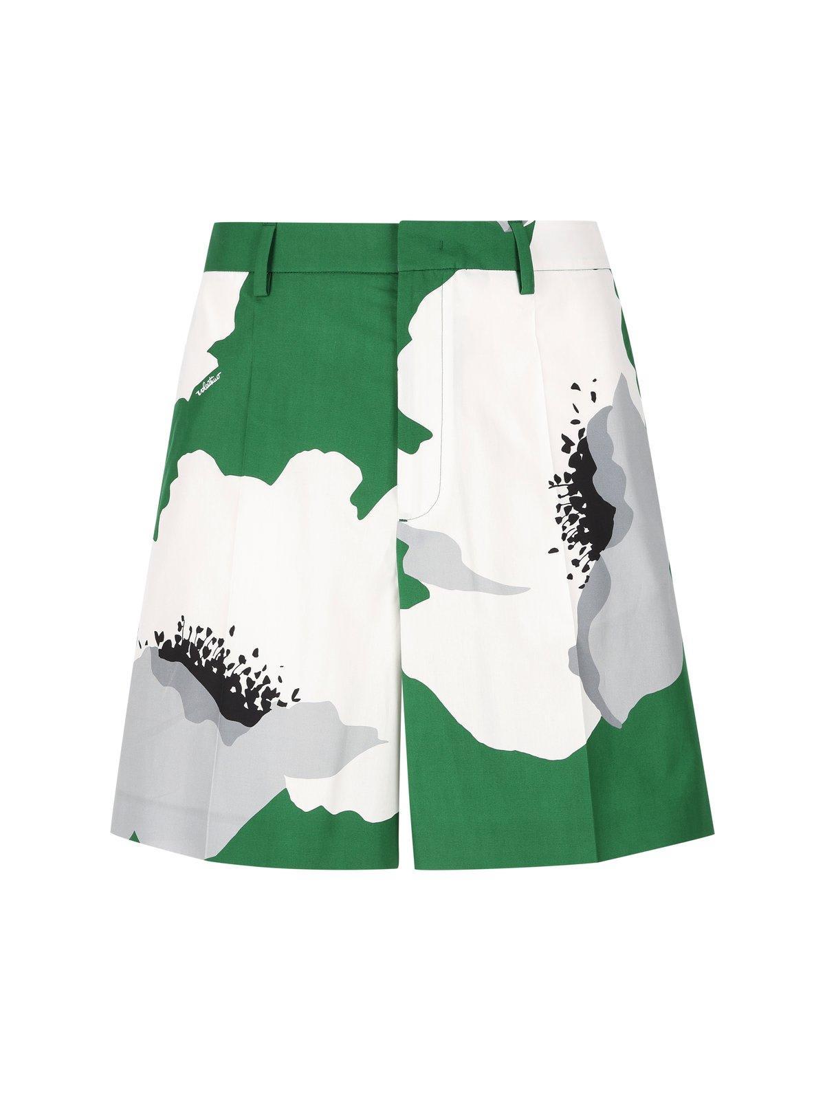 Valentino Garavani Printed Cotton Bermuda Shorts