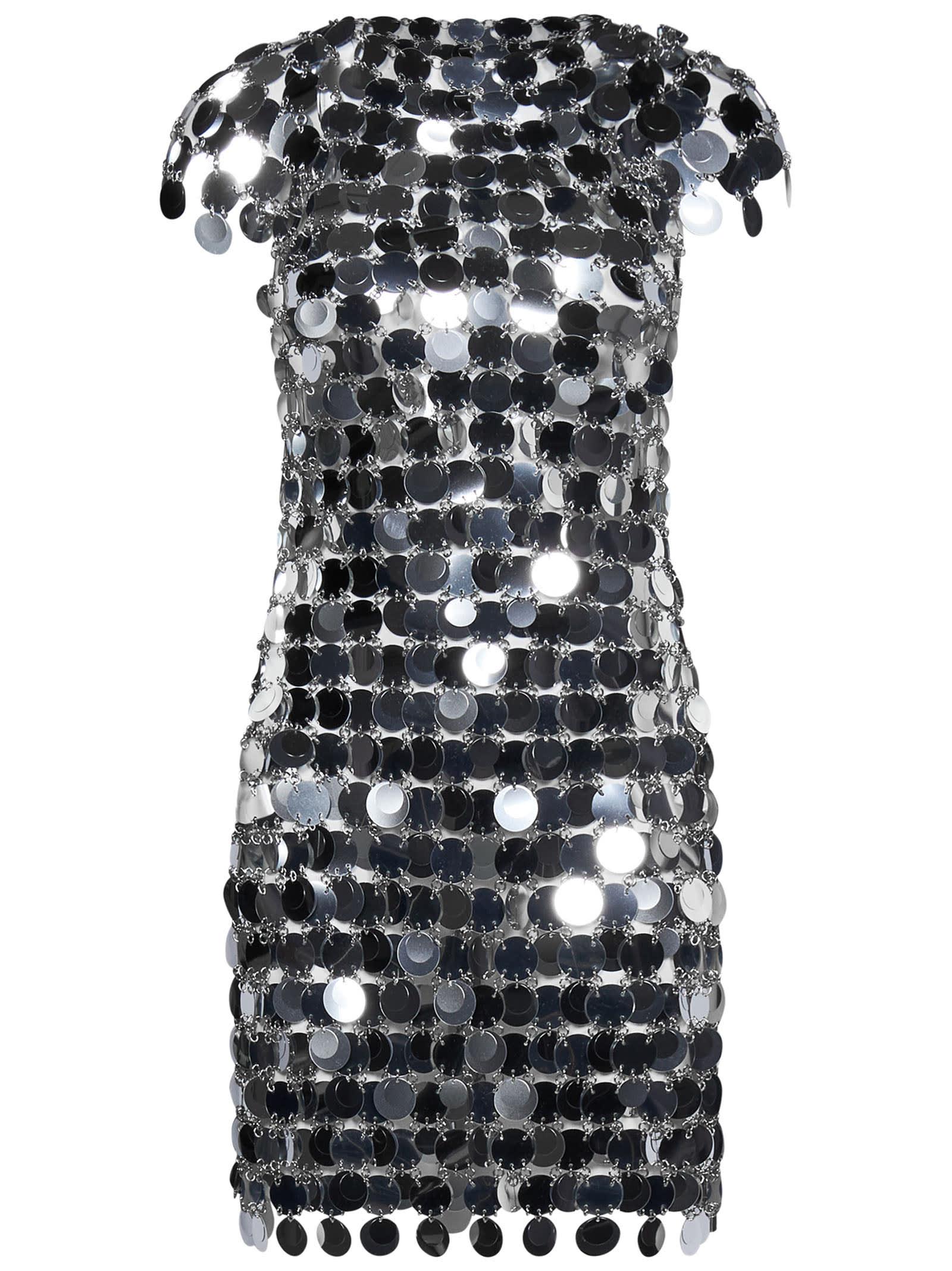 Paco Rabanne Black Maxi Sequins Mini Dress
