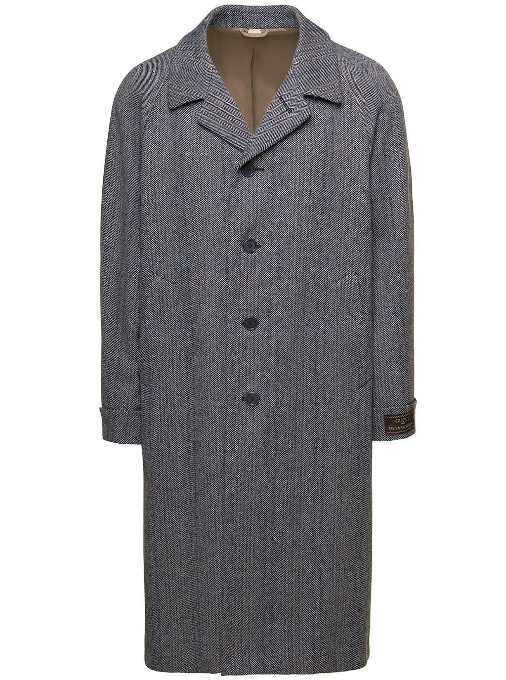 Gucci Women's Embroidered Wool Blend Coat