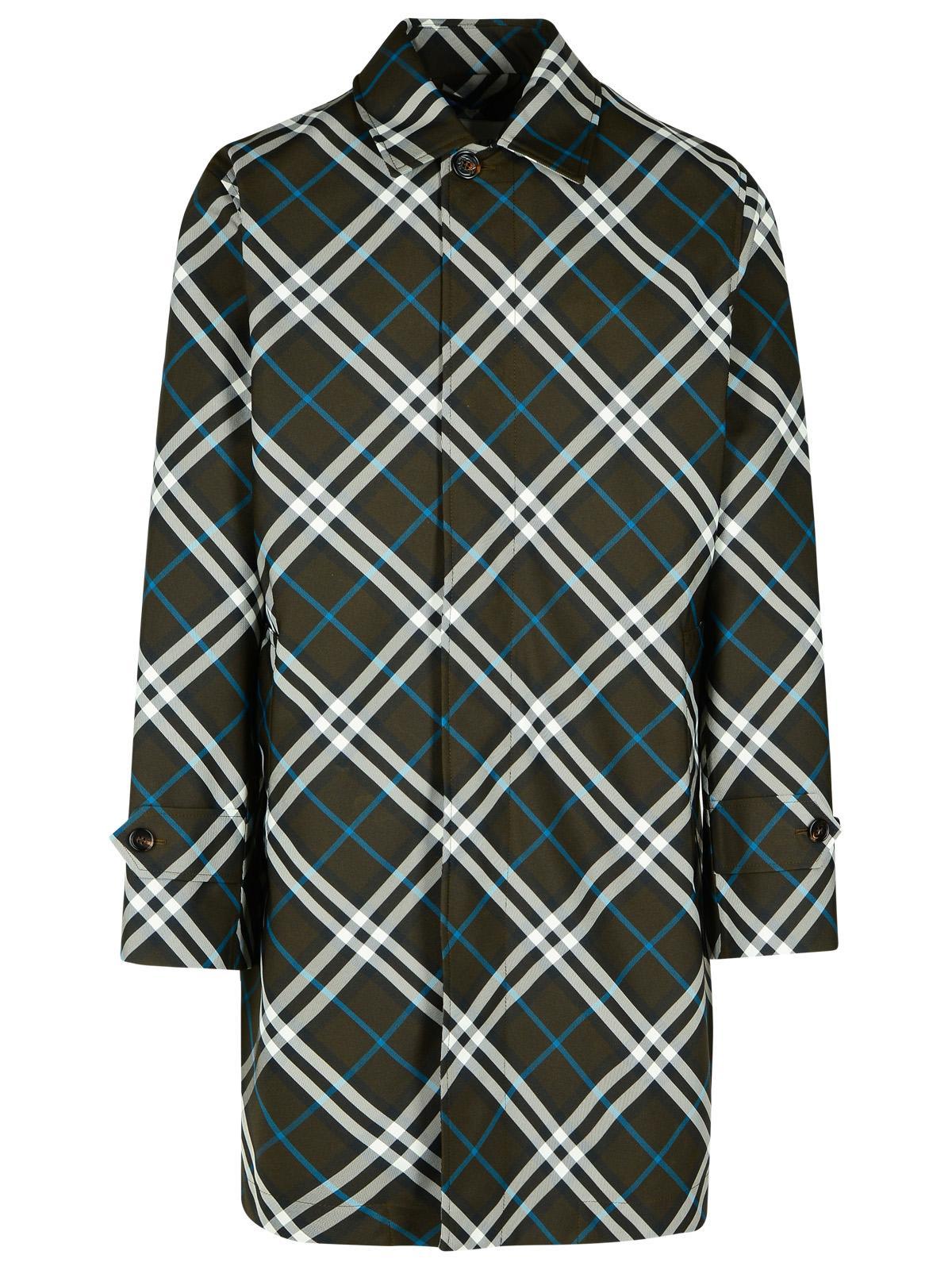 Burberry Men's Check Medium Trench Coat in Brown