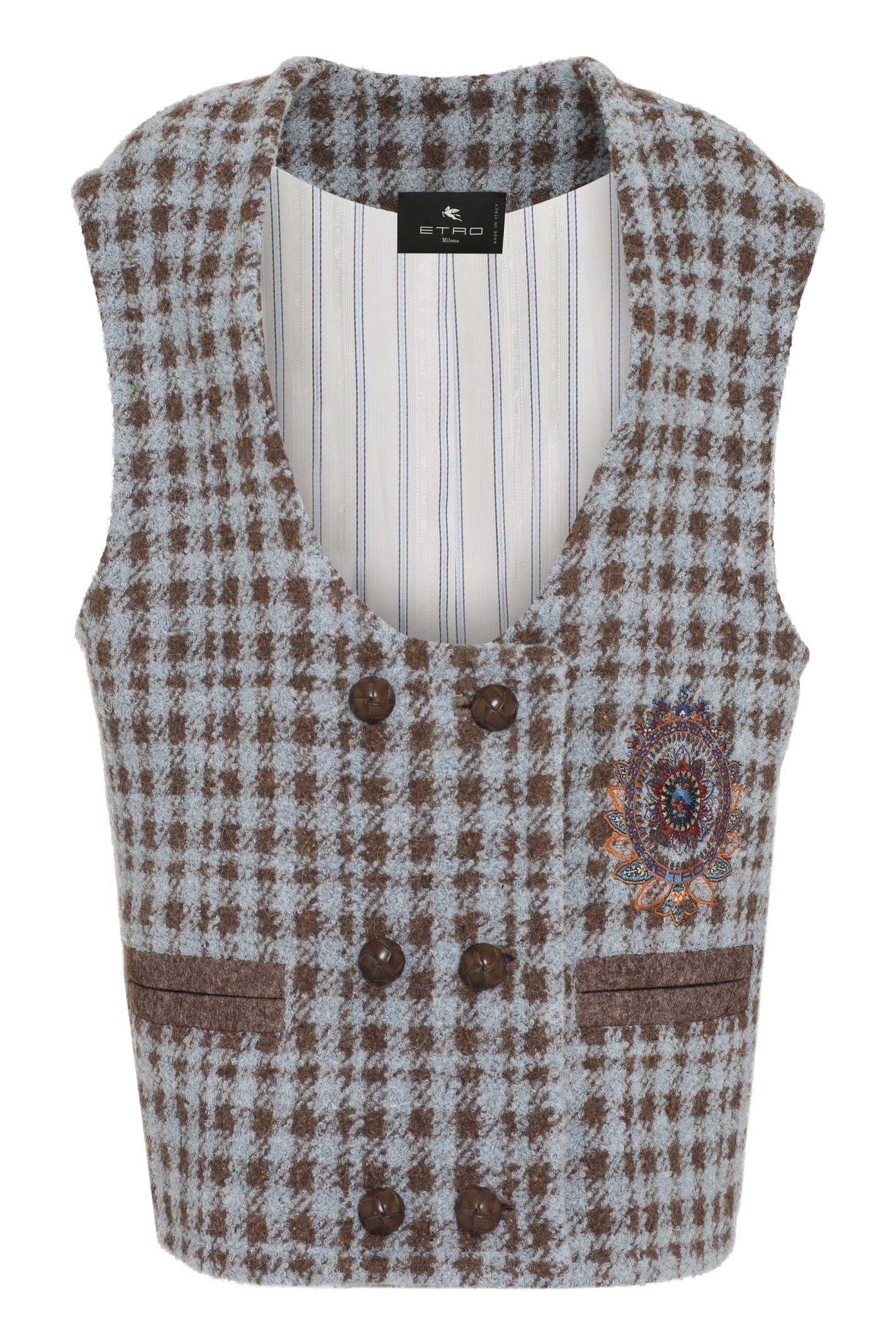 Etro Women's Embroidered Wool Blend Vest