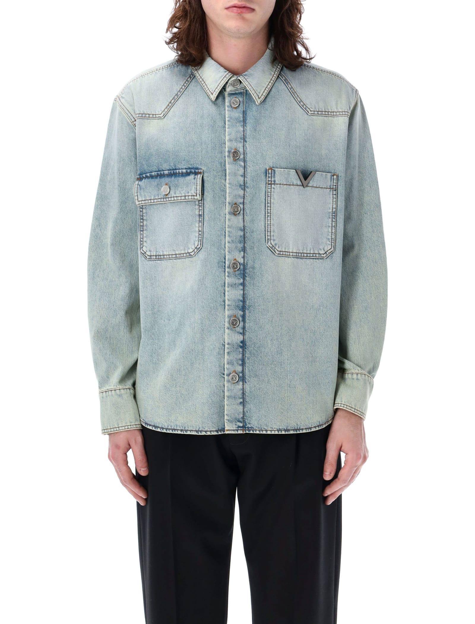 Valentino Garavani Light Blue Denim Shirt