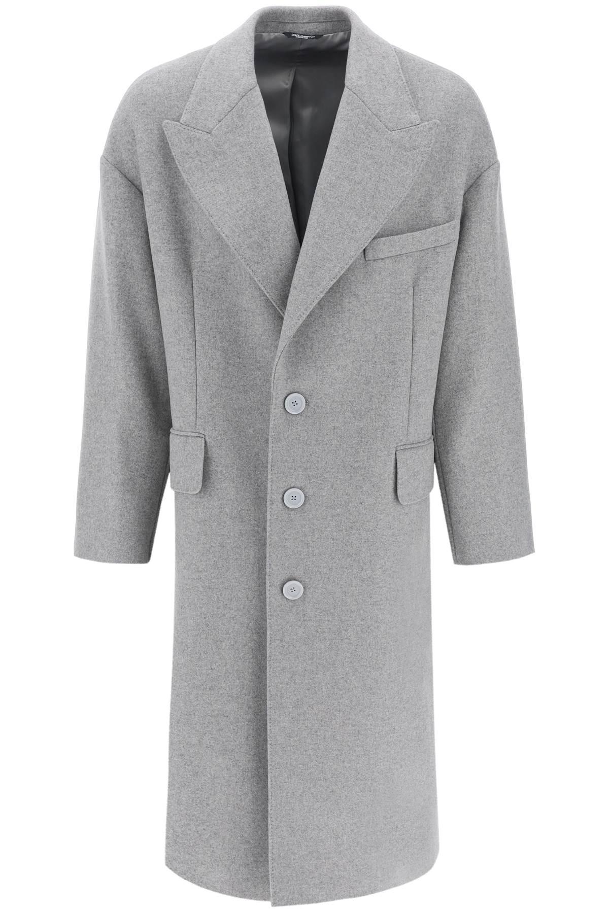 Dolce & Gabbana Wool Blend Coat in Grey