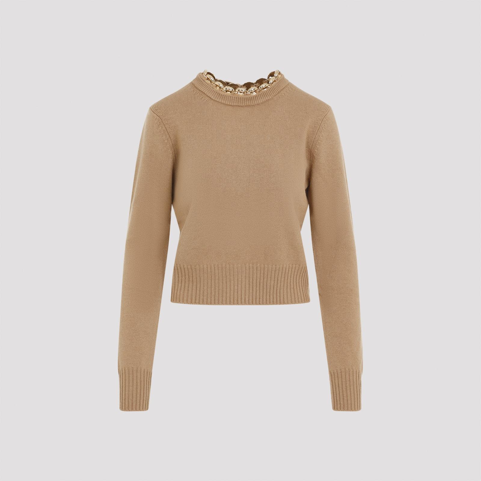 Paco Rabanne Women's Pullover Sweater in Nude & Neutrals