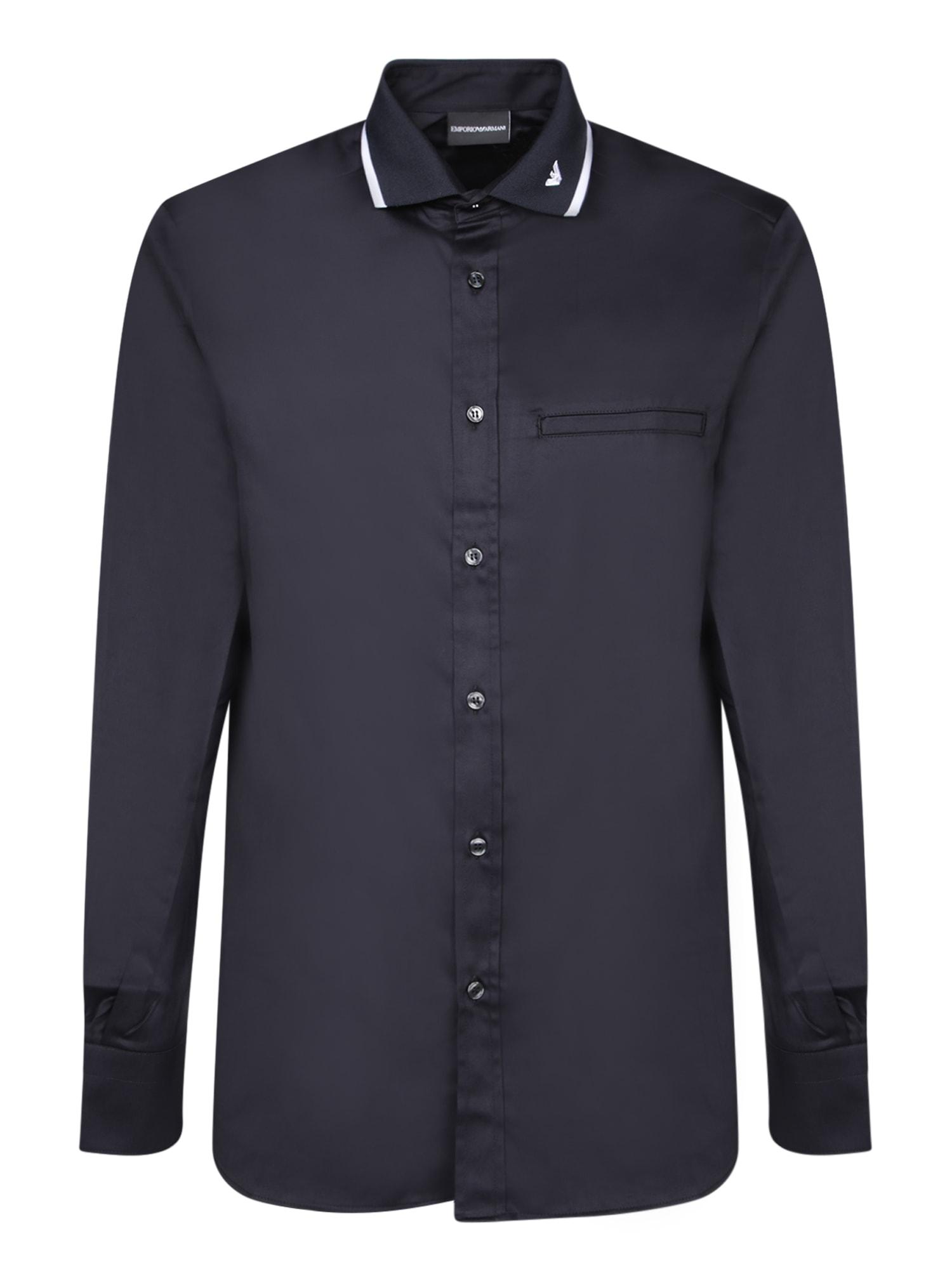 Emporio Armani Blue Logo Polo Shirt