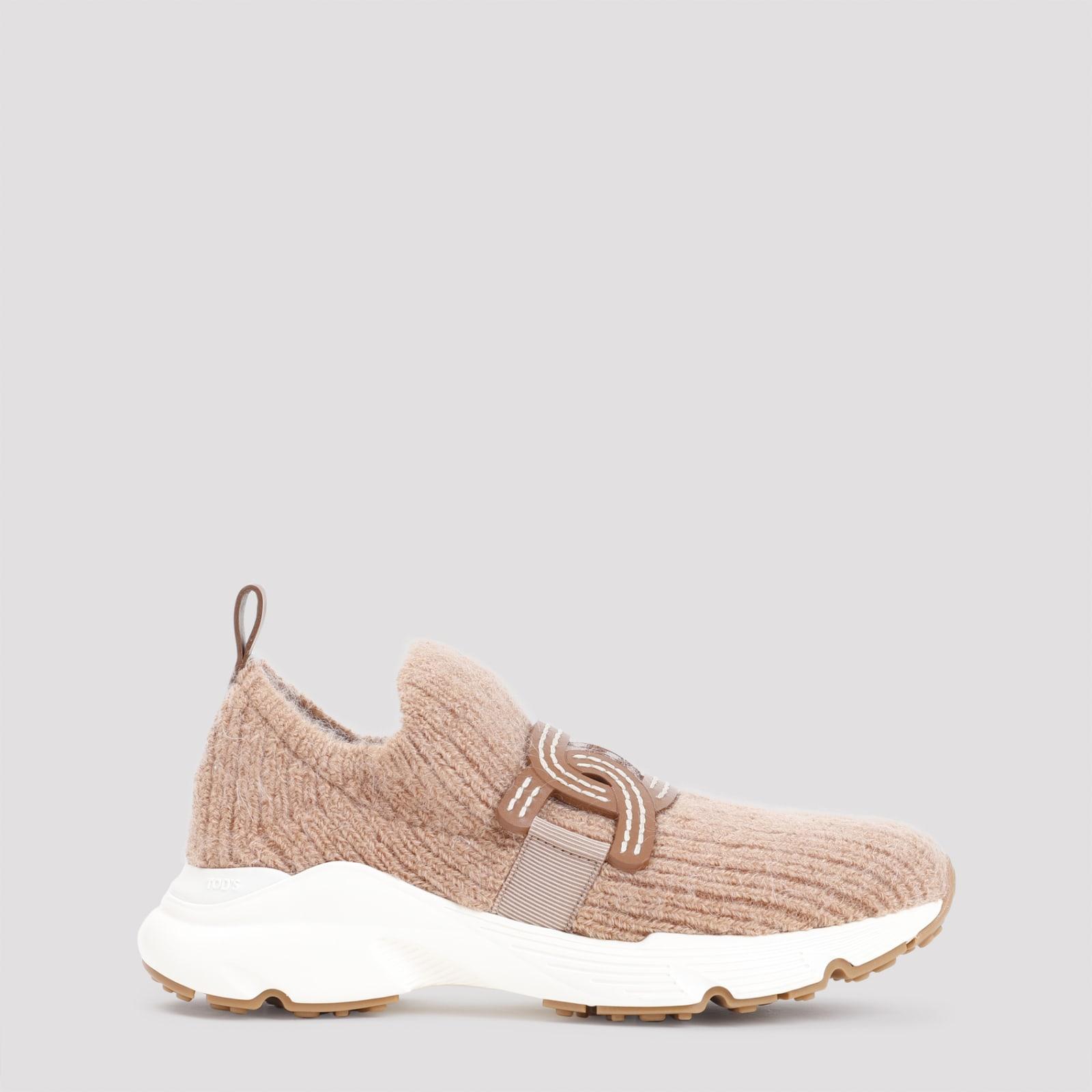 Tod's Women's Knit Sneakers in Nude & Neutrals