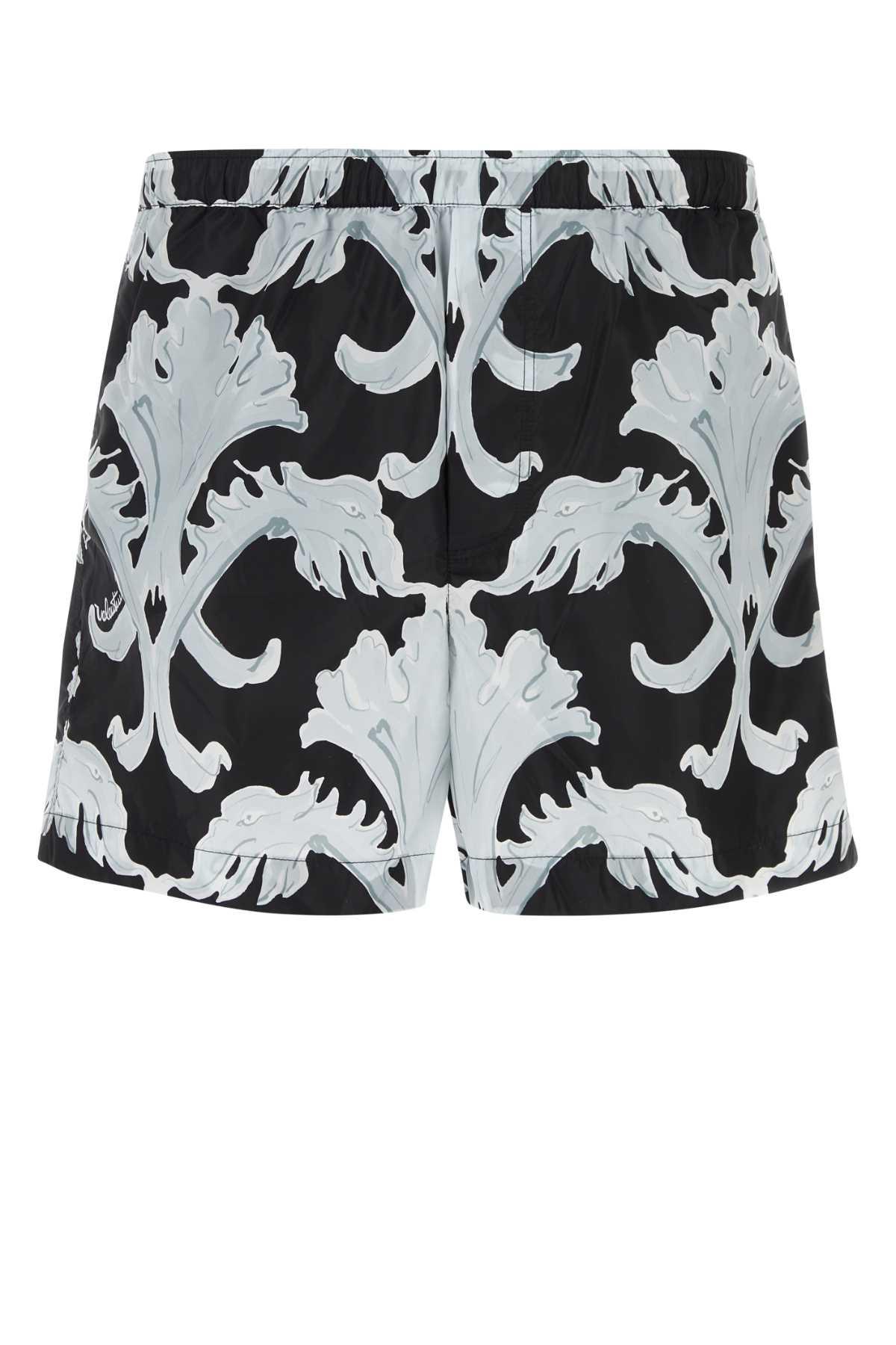 Valentino Garavani Nylon Swimming Shorts with Printed Design