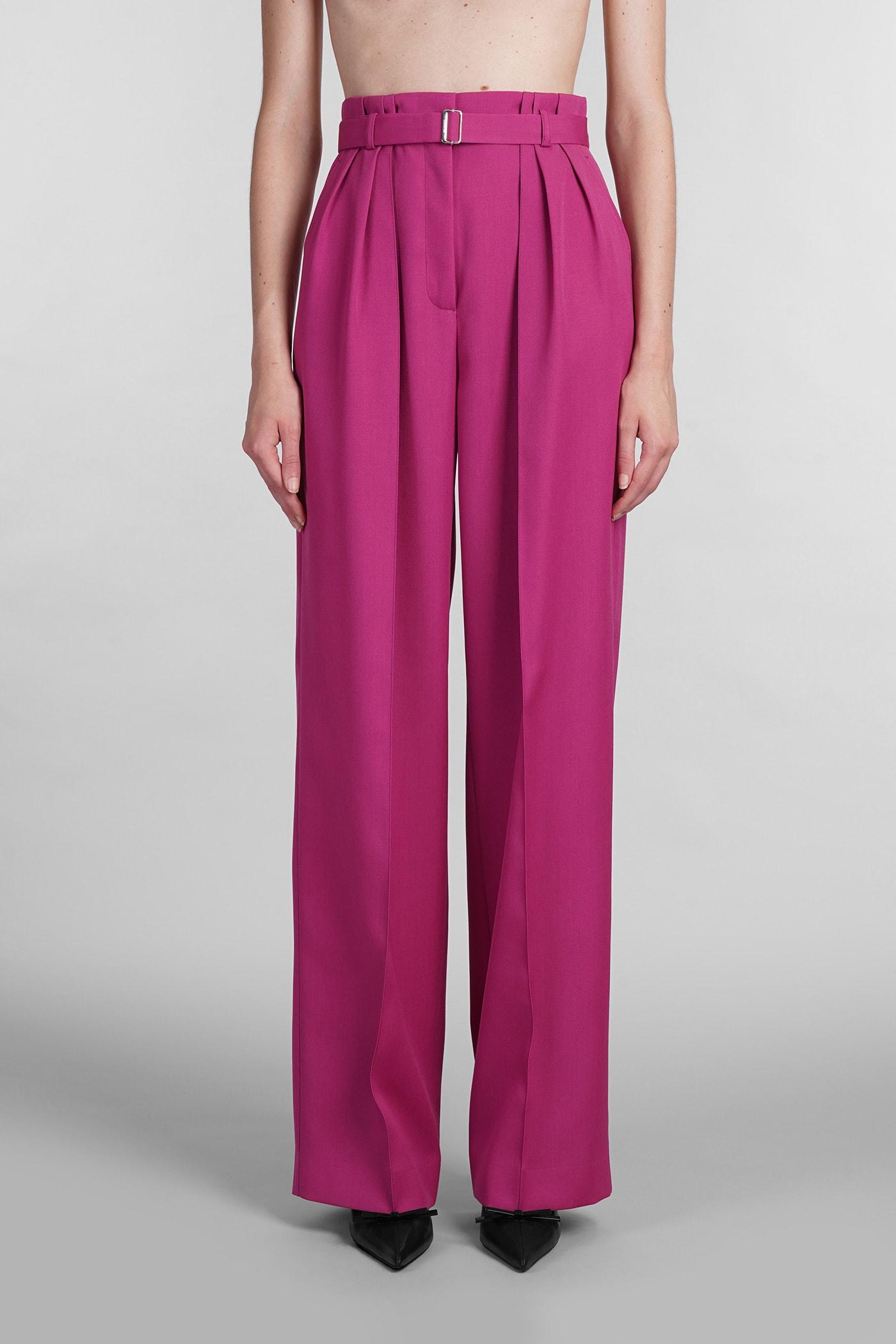 Lanvin Pants In Fuxia Wool