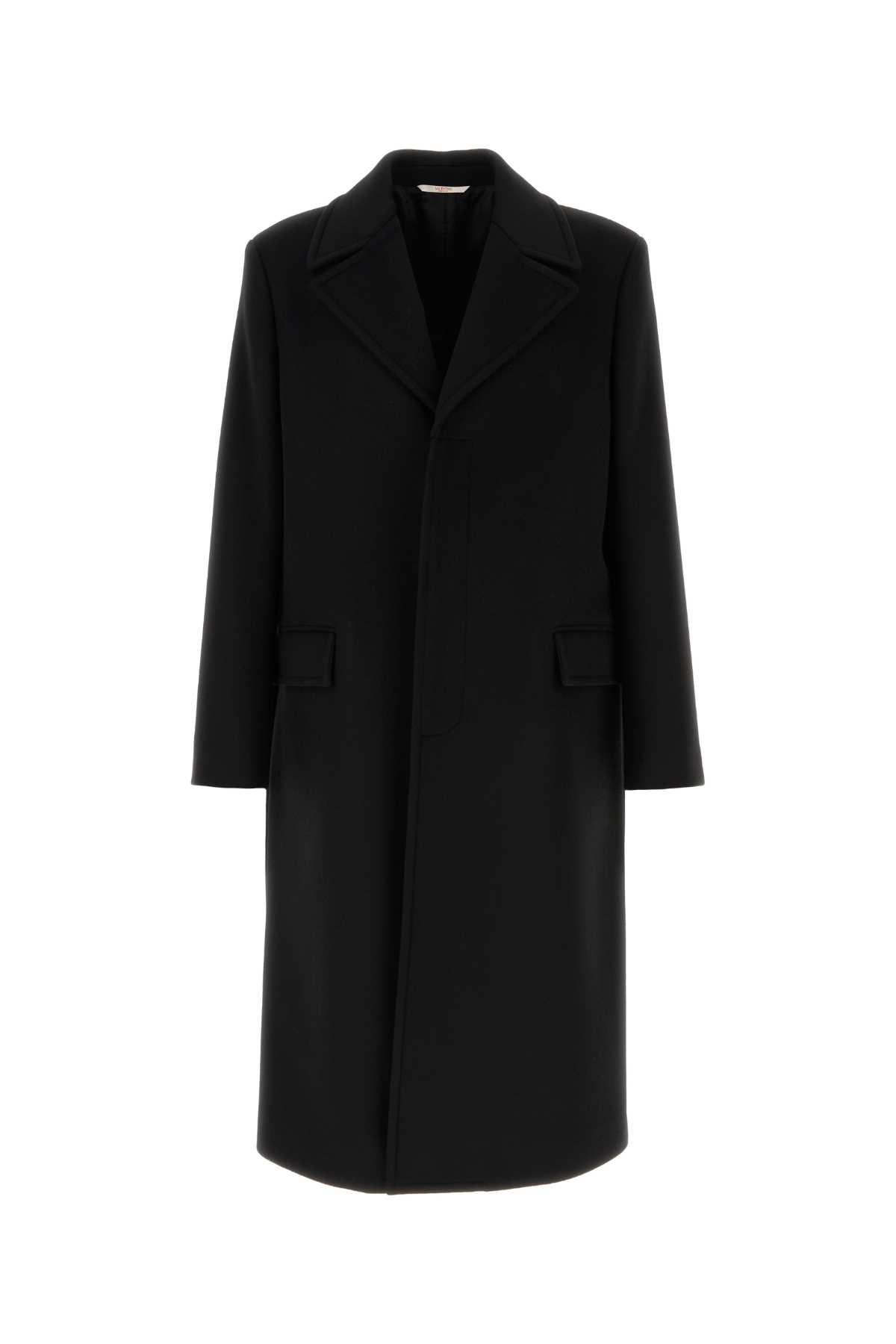 Valentino Garavani Black Wool Blend Coat