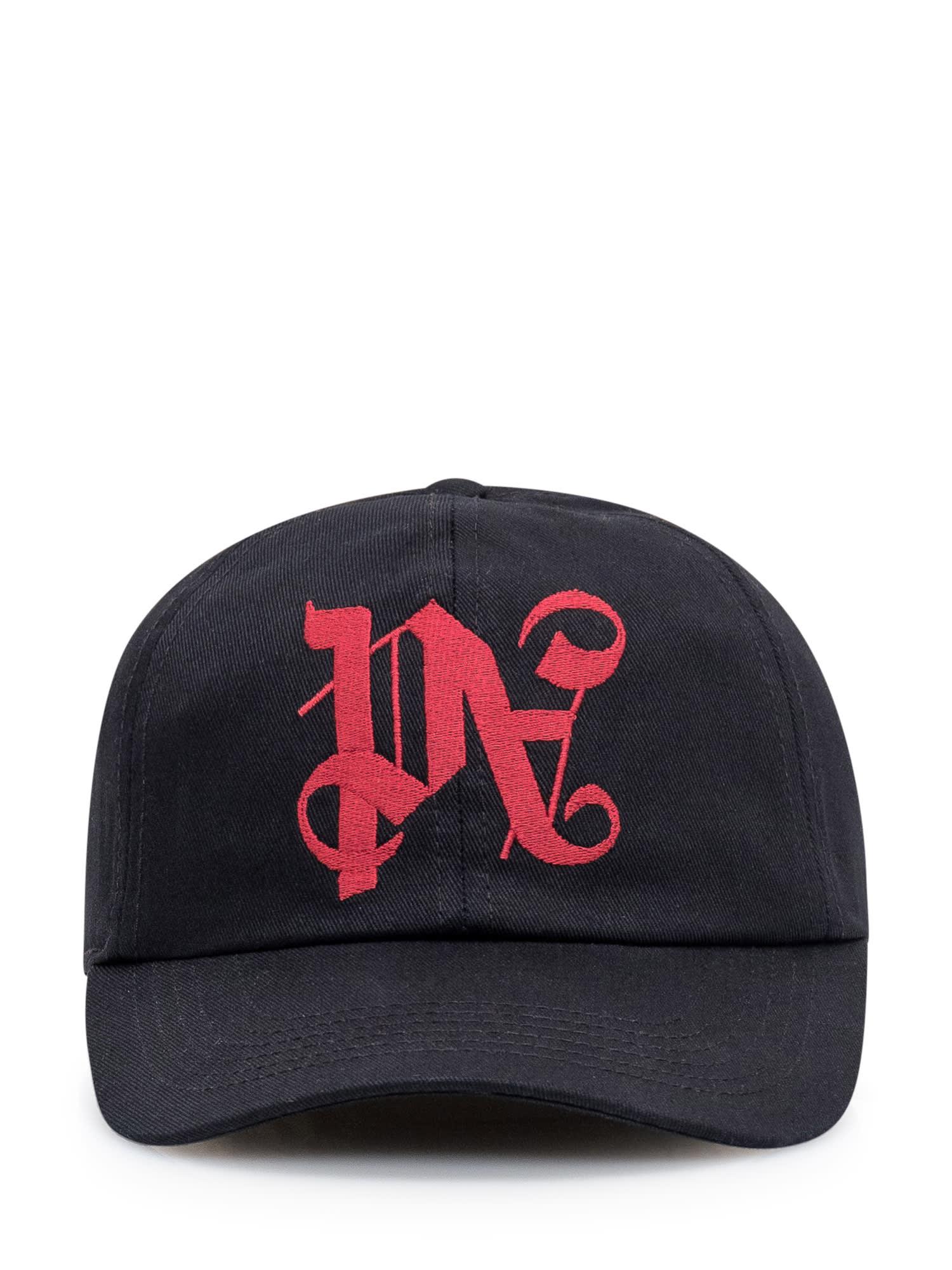 Palm Angels Monogram Hat in Black