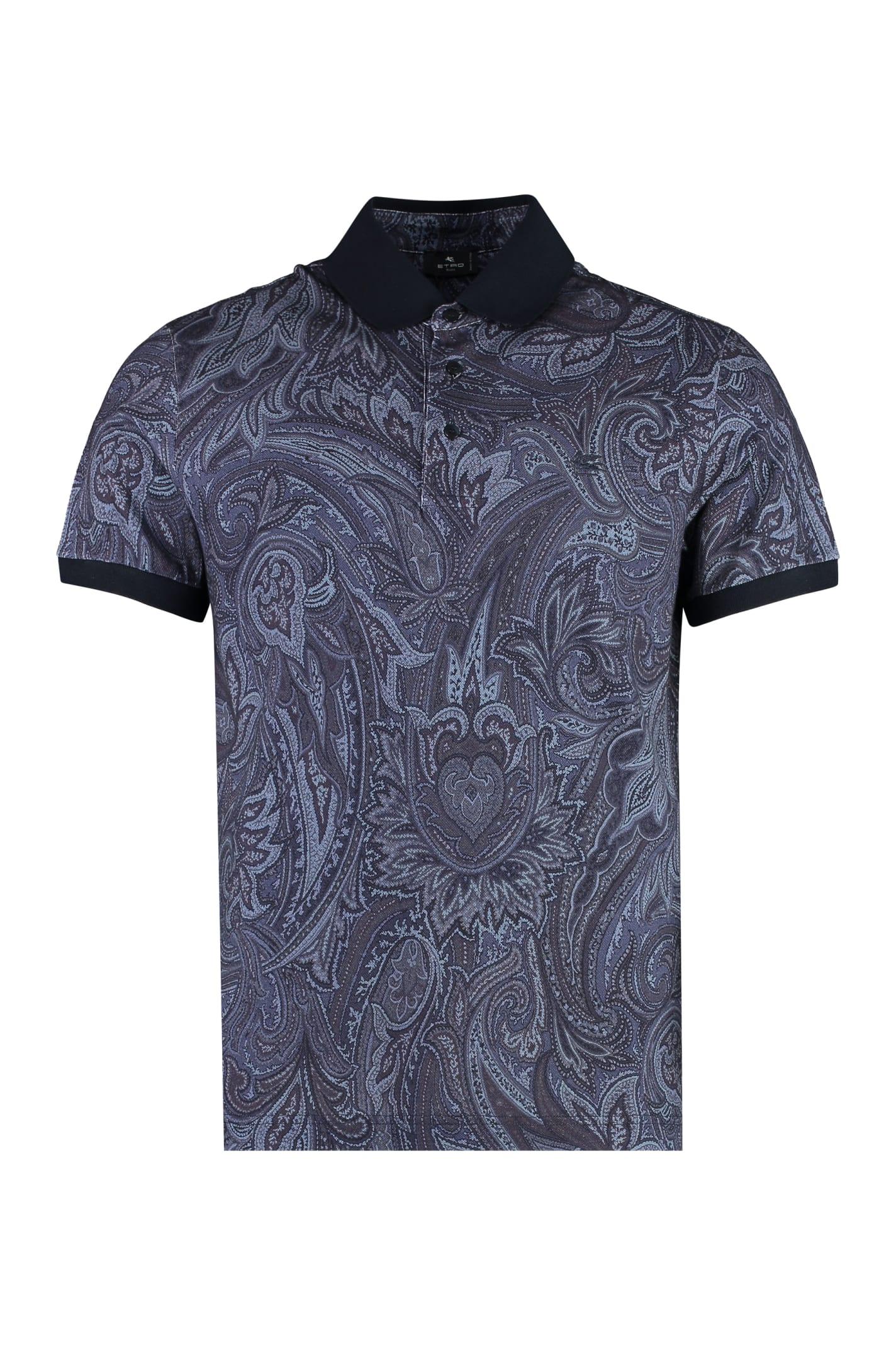 Etro Short Sleeve Cotton Polo Shirt