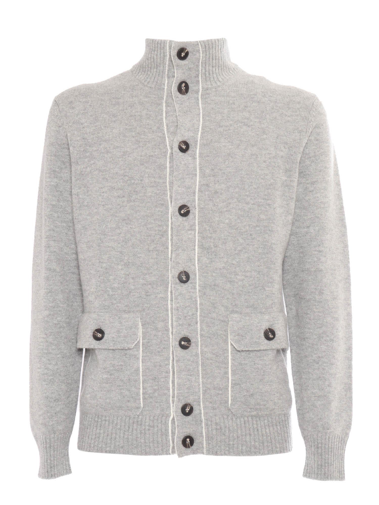 Kangra Knitted Jacket With Buttons And Pockets