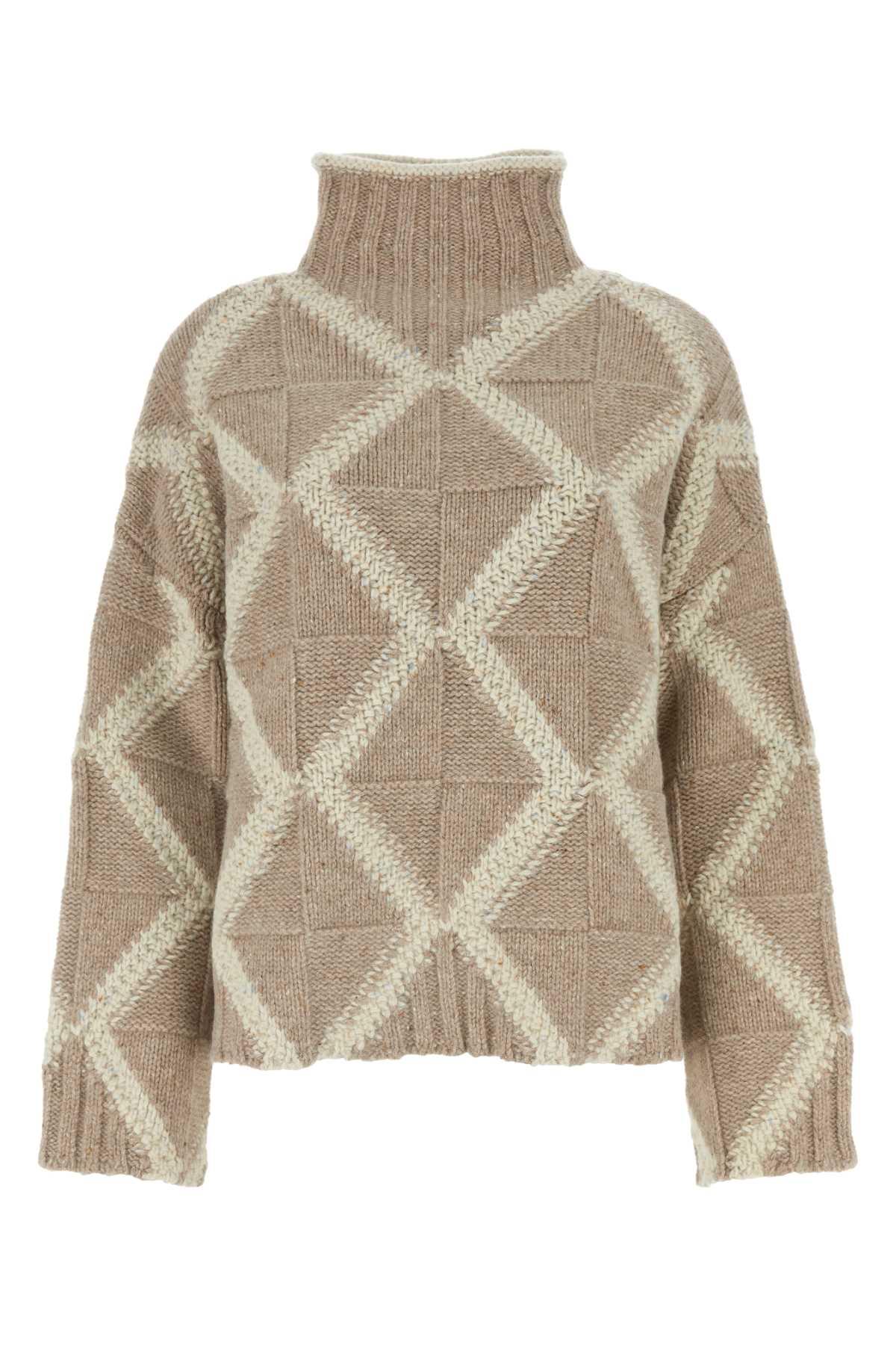Bottega Veneta Women's Argyle Intarsia Sweater and Two-tone Wool Sweater