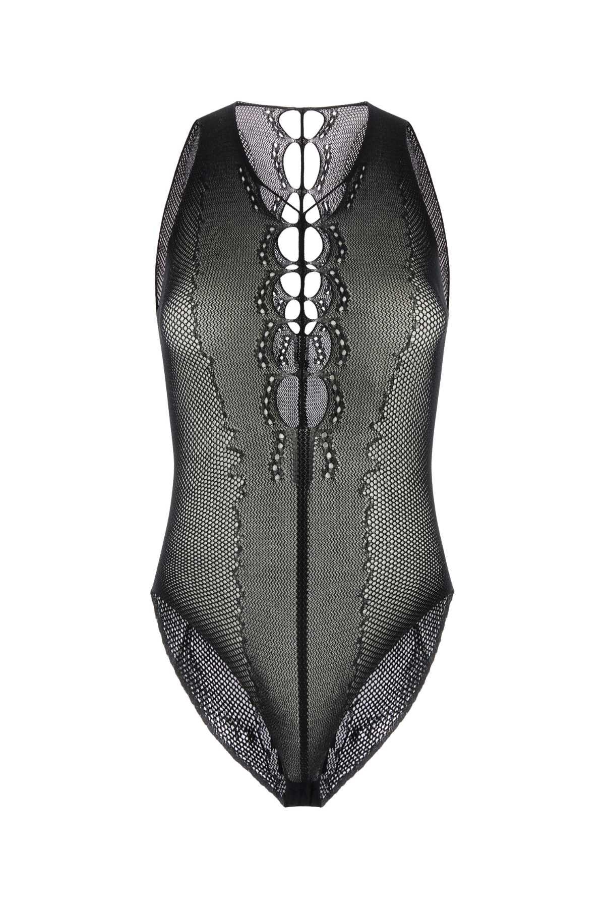 Saint Laurent Black Mesh Bodysuit
