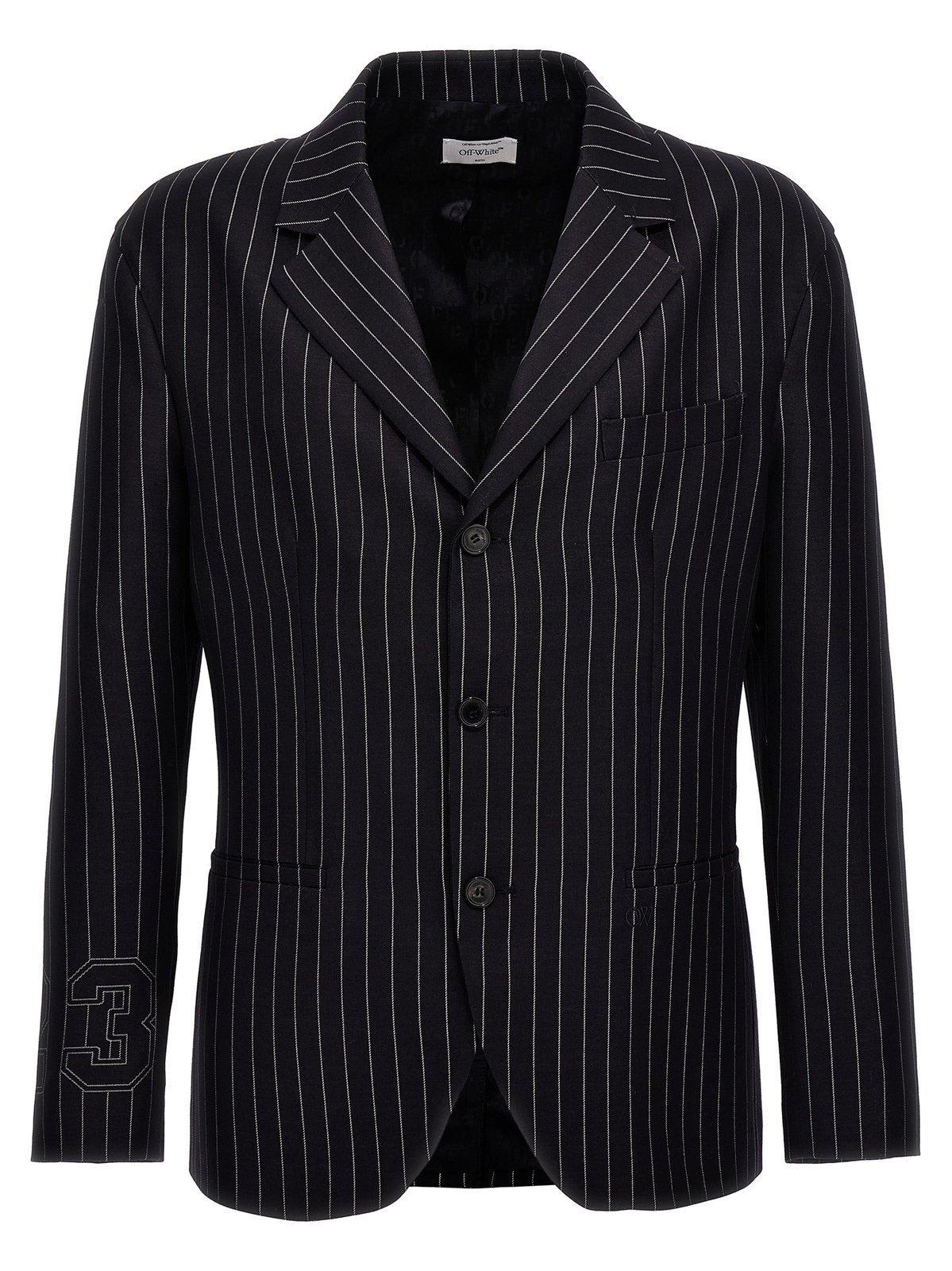Off-White Pinstriped Blazer