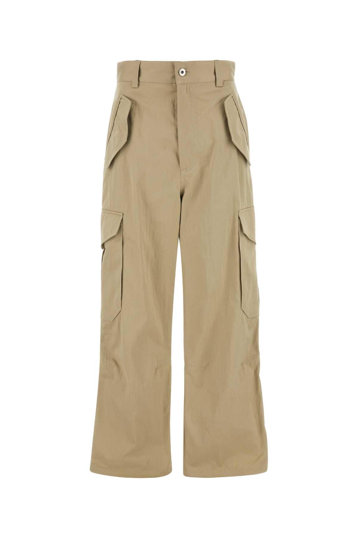 Bottega Veneta Beige Cotton Blend Cargo Pant