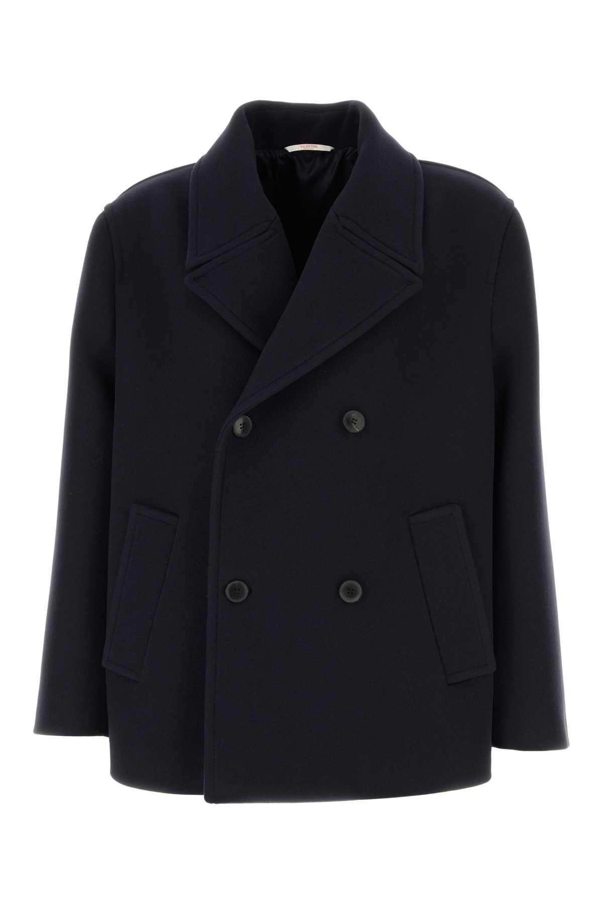 Valentino Garavani Midnight Blue Wool Coat