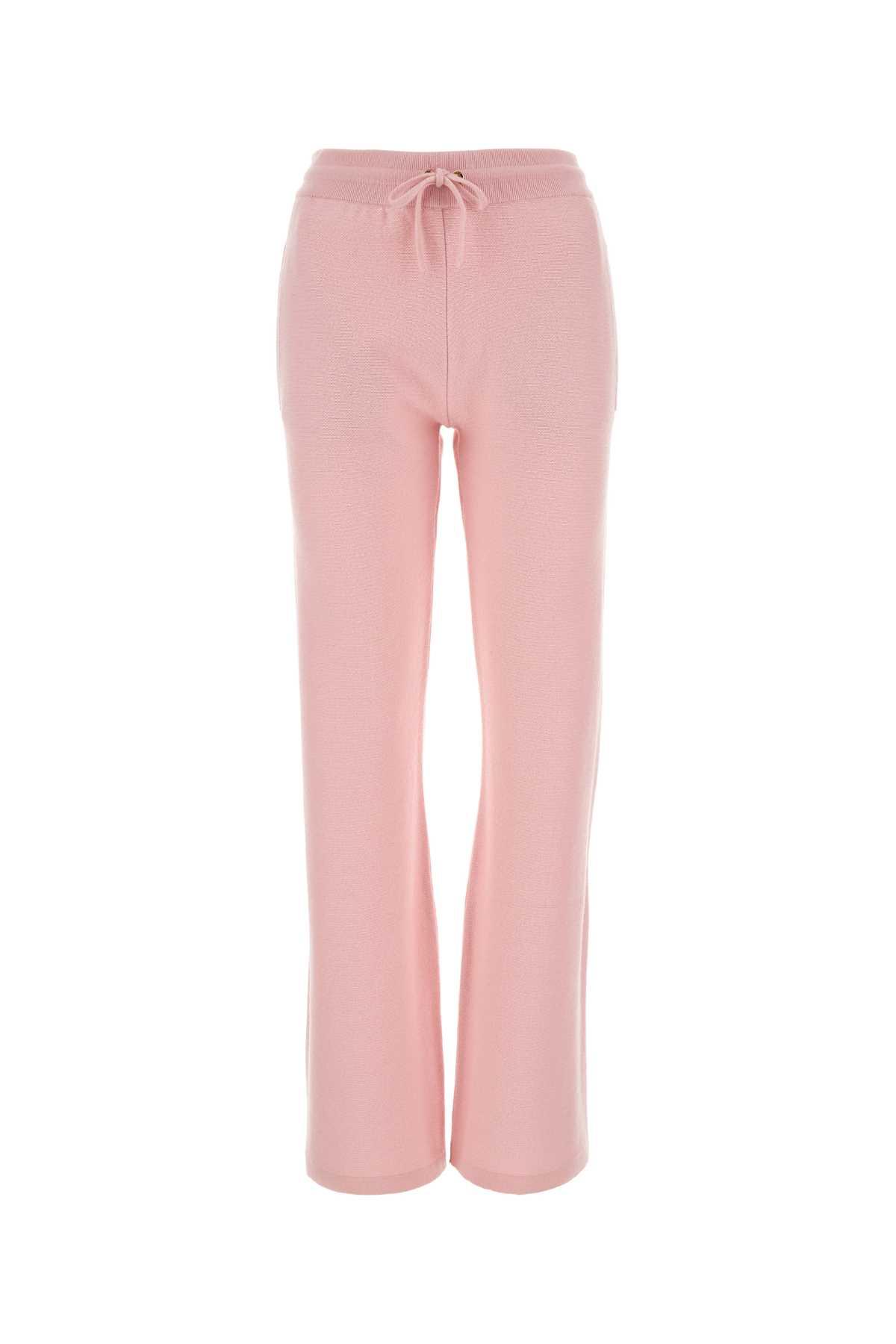 Versace Pink Wool Blend Flared Leg Pant