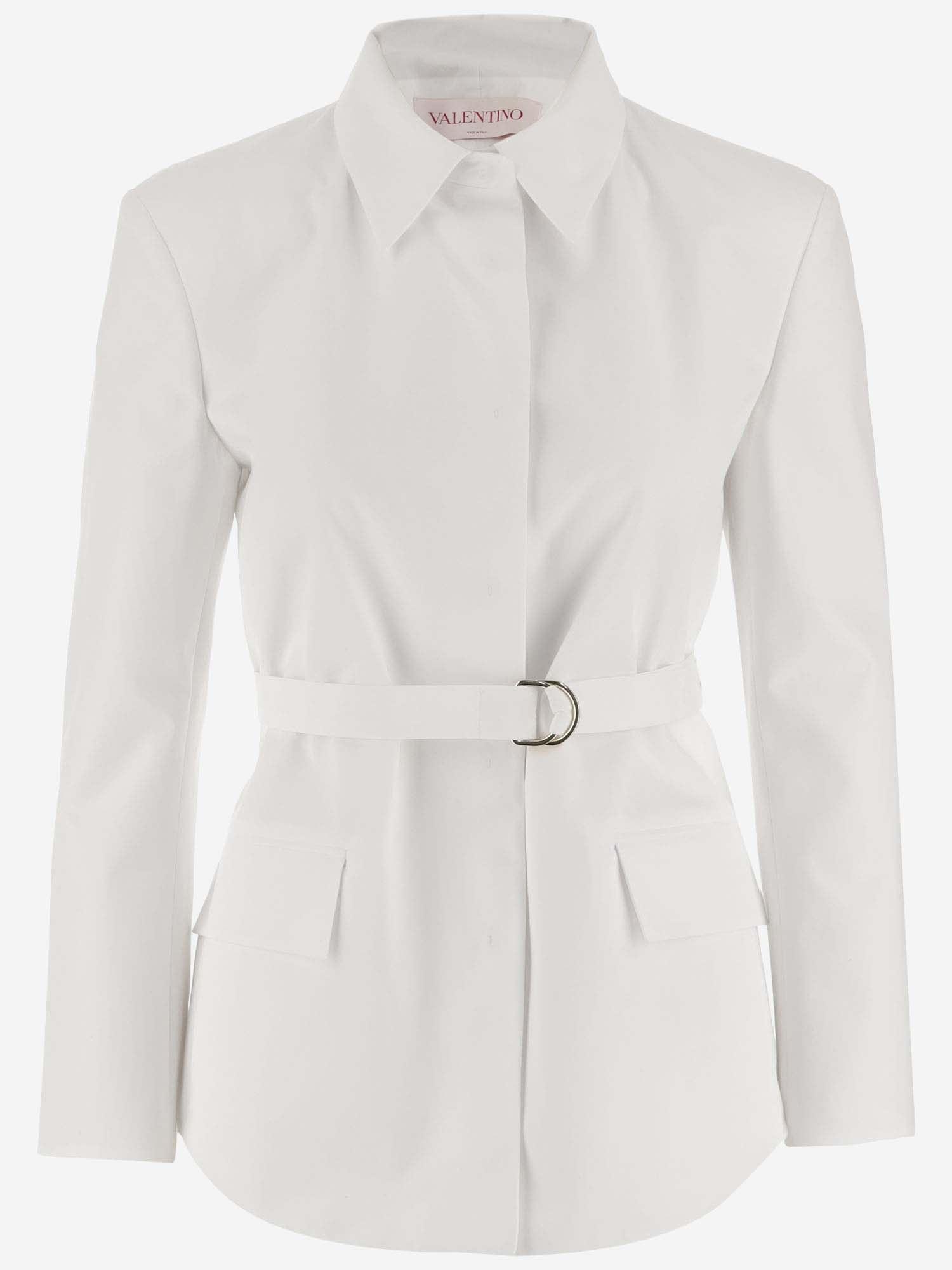 Valentino Women's Poplin Overcoat in White