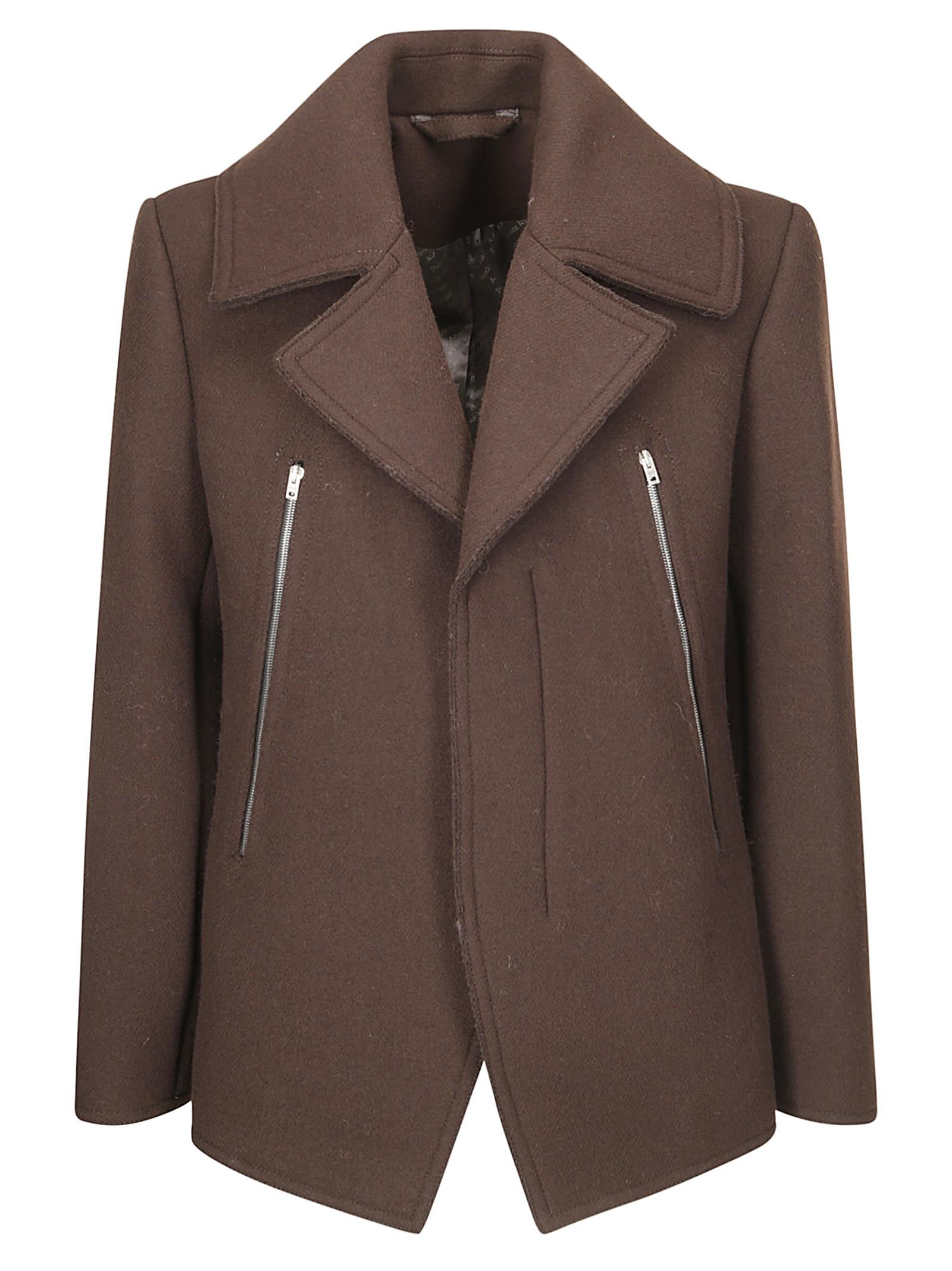 Acne Studios Zip Detailed Felted Jacket