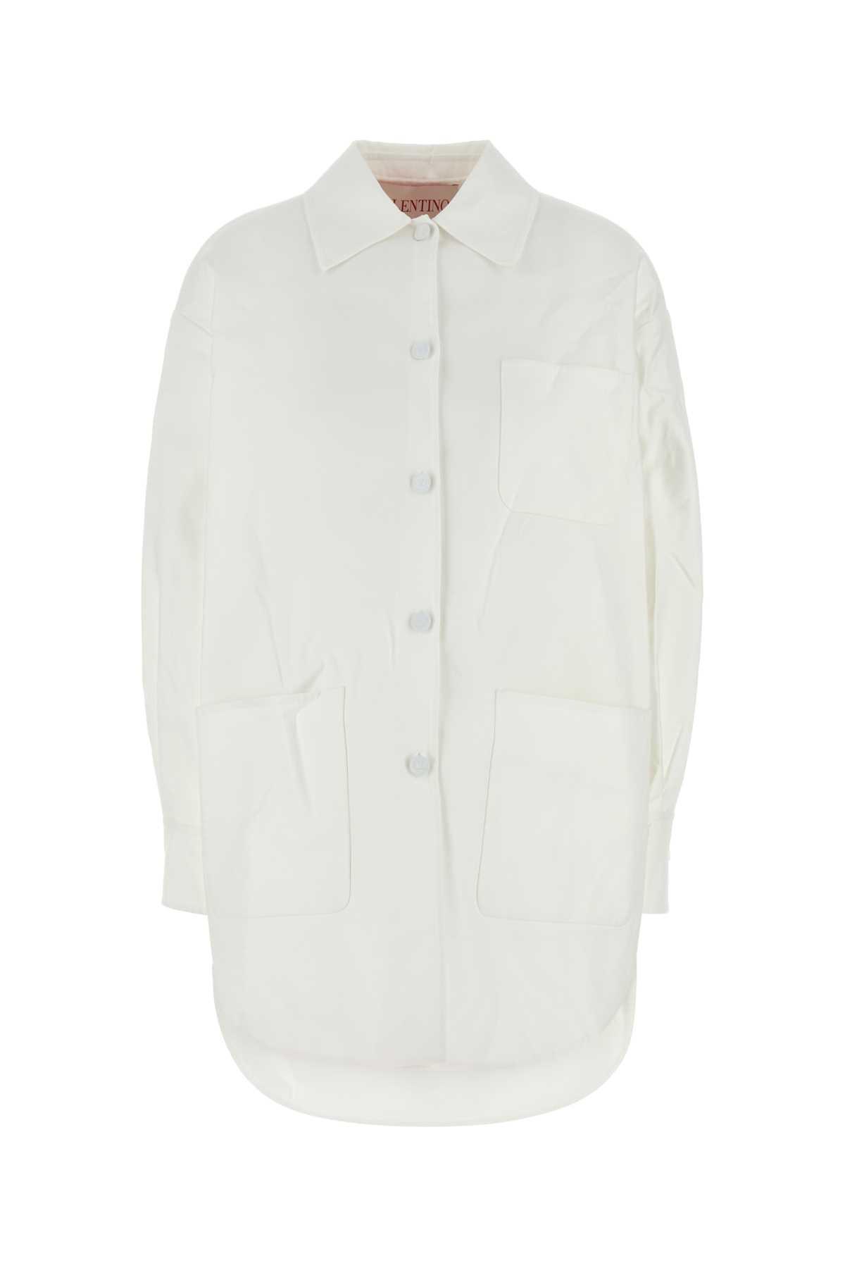 Valentino Garavani White Cotton Blend Oversize Jacket