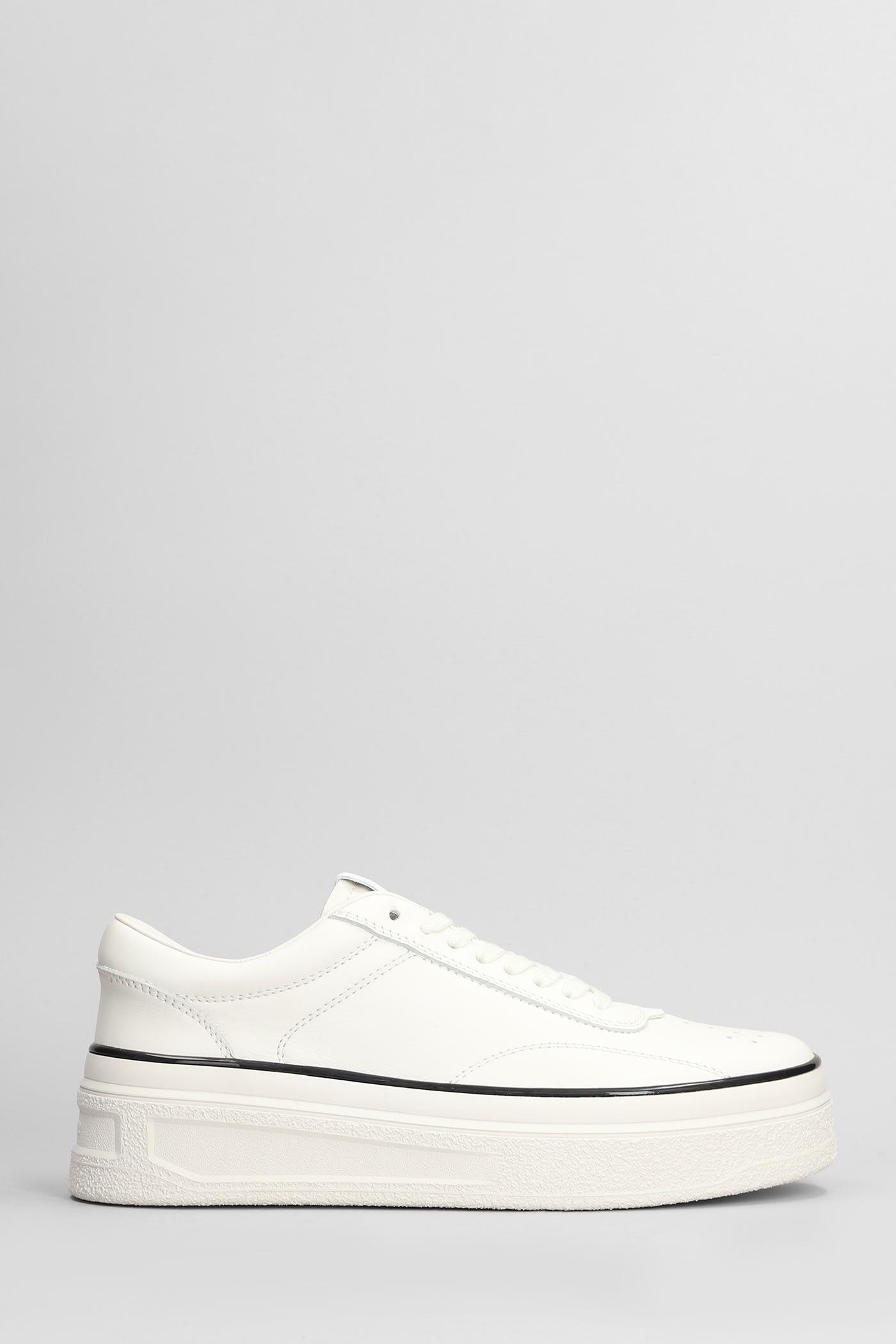 Jil Sander Sneakers in White Leather