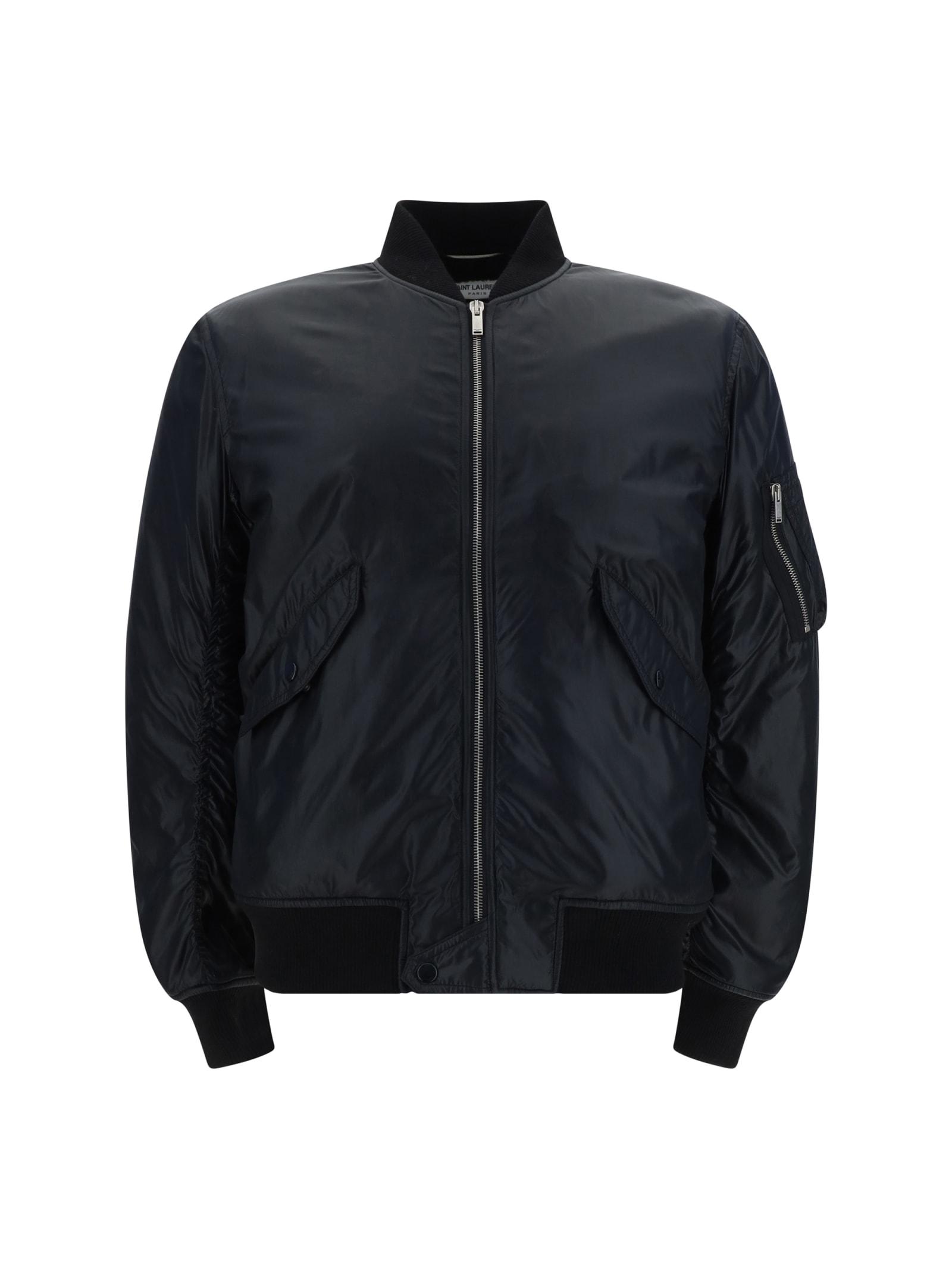 Saint Laurent Women's Nylon Bomber Jacket