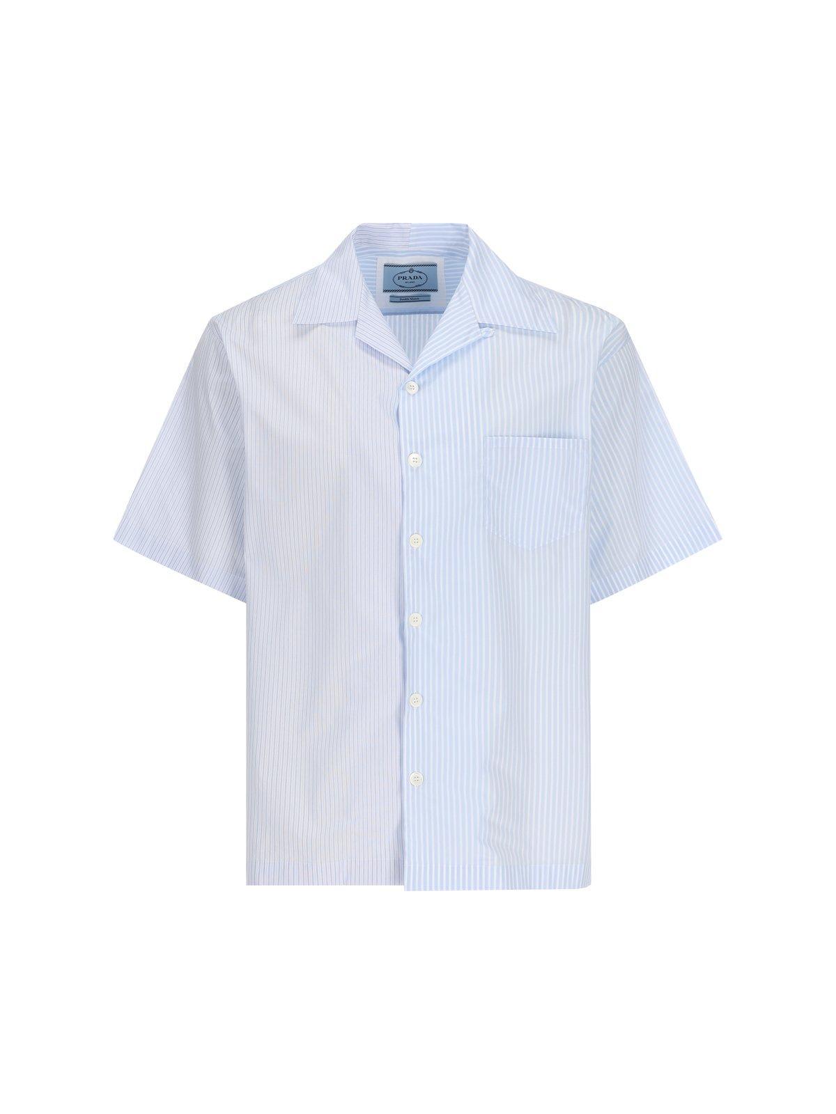 Prada Striped Short-sleeved Button-up Shirt