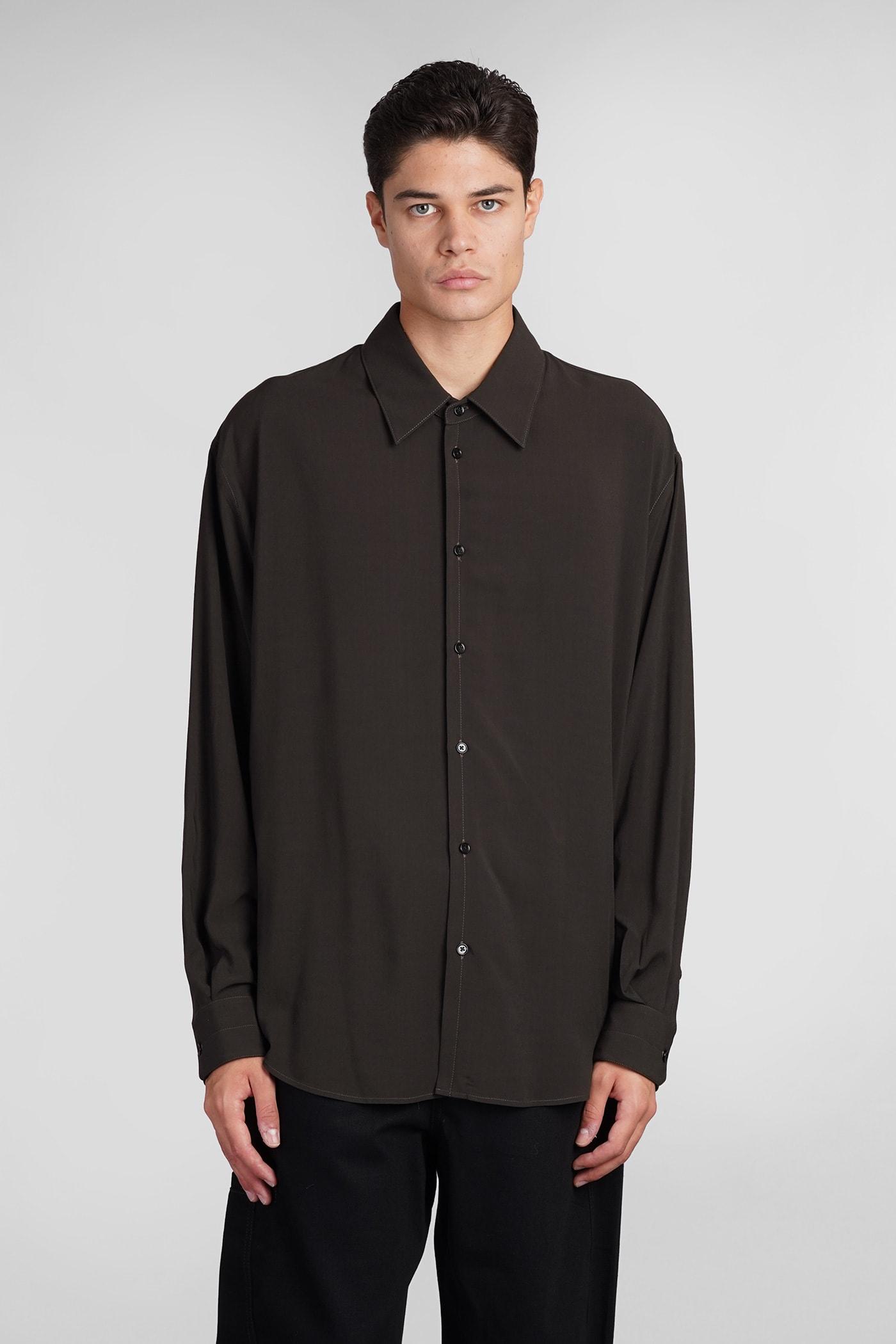 Lemaire Shirt In Brown Viscose