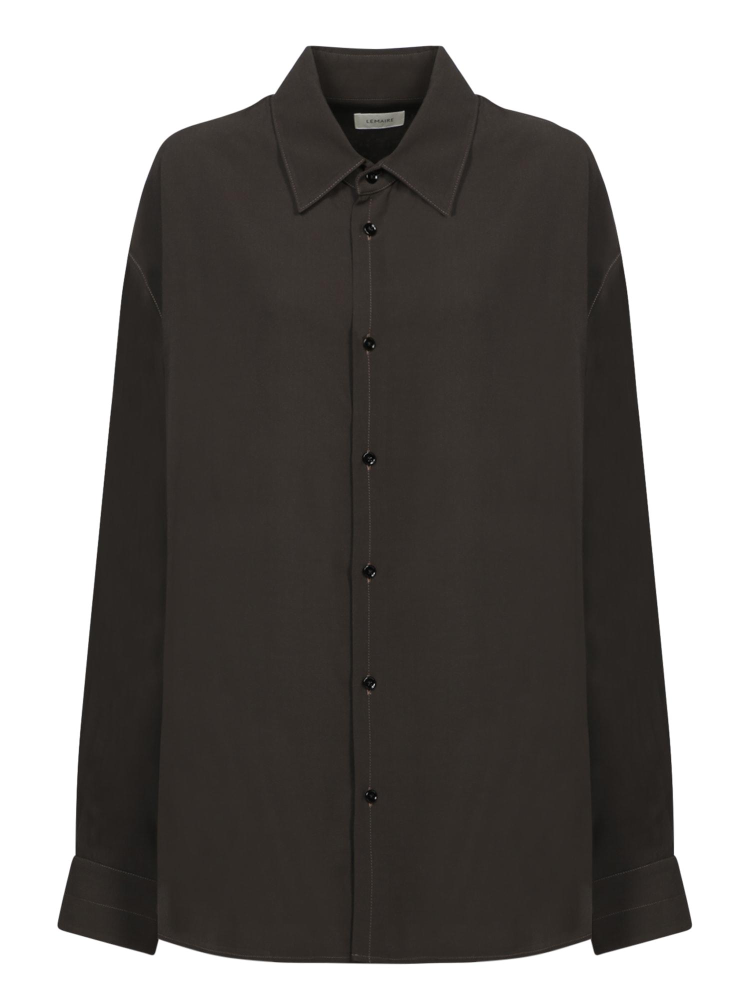 Lemaire Shirt In Brown Viscose